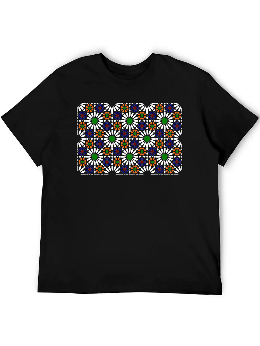 Moorish Mosaic (dark) Essential Cotton Tee For Daily Outfits – Unisex Style