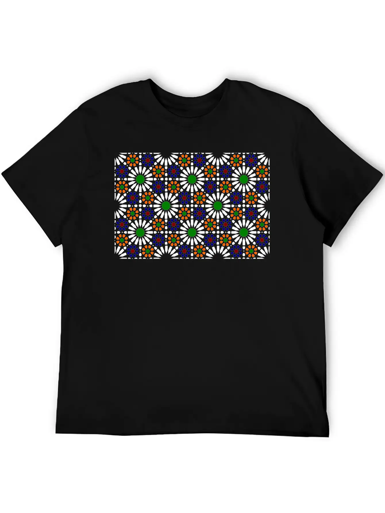 Moorish Mosaic (dark) Essential Cotton Tee For Daily Outfits – Unisex Style