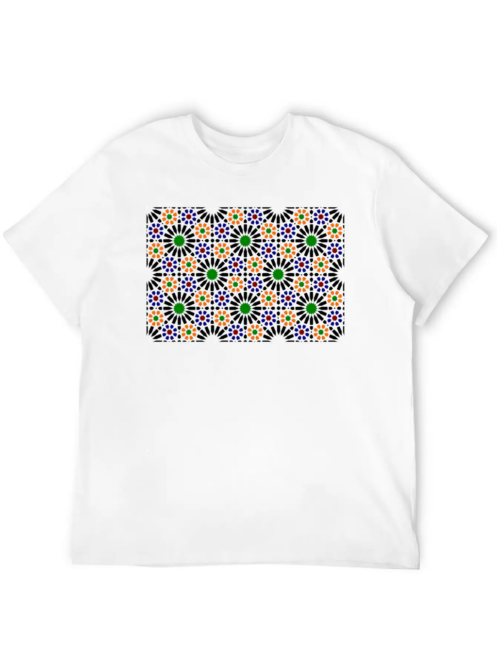 Moorish Mosaic (dark) Essential Cotton Tee For Daily Outfits – Unisex Style