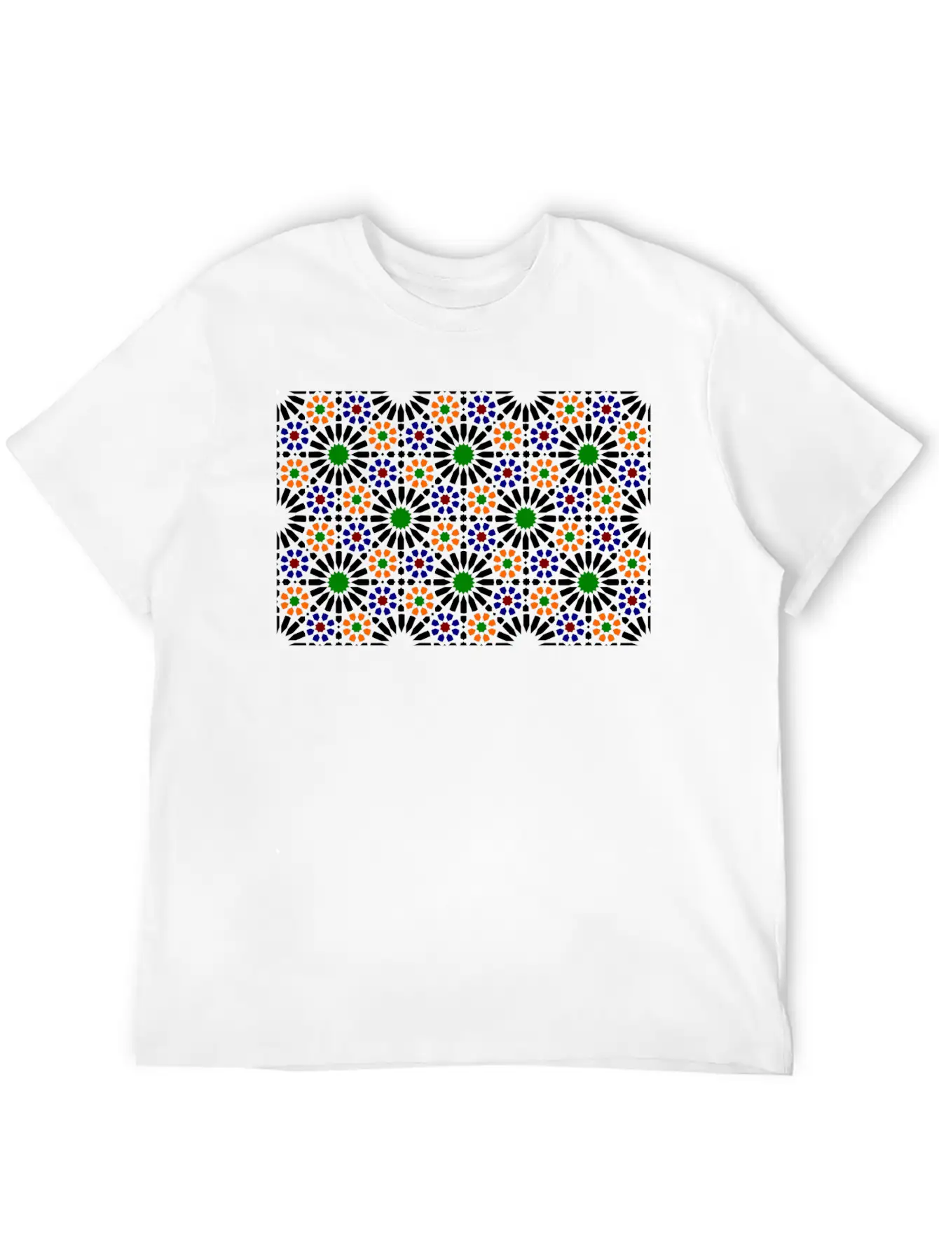 Moorish Mosaic (dark) Essential Cotton Tee For Daily Outfits – Unisex Style