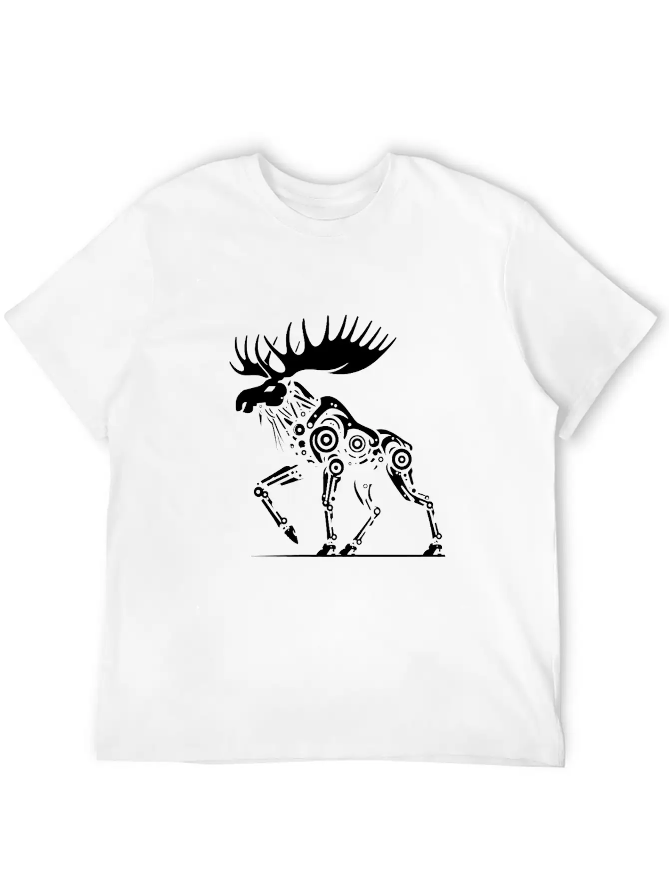 Moose Robotics Mech Sci-Fi Cyberpunk Steampunk Breathable Soft Cotton T-Shirt – Timeless Casual Look