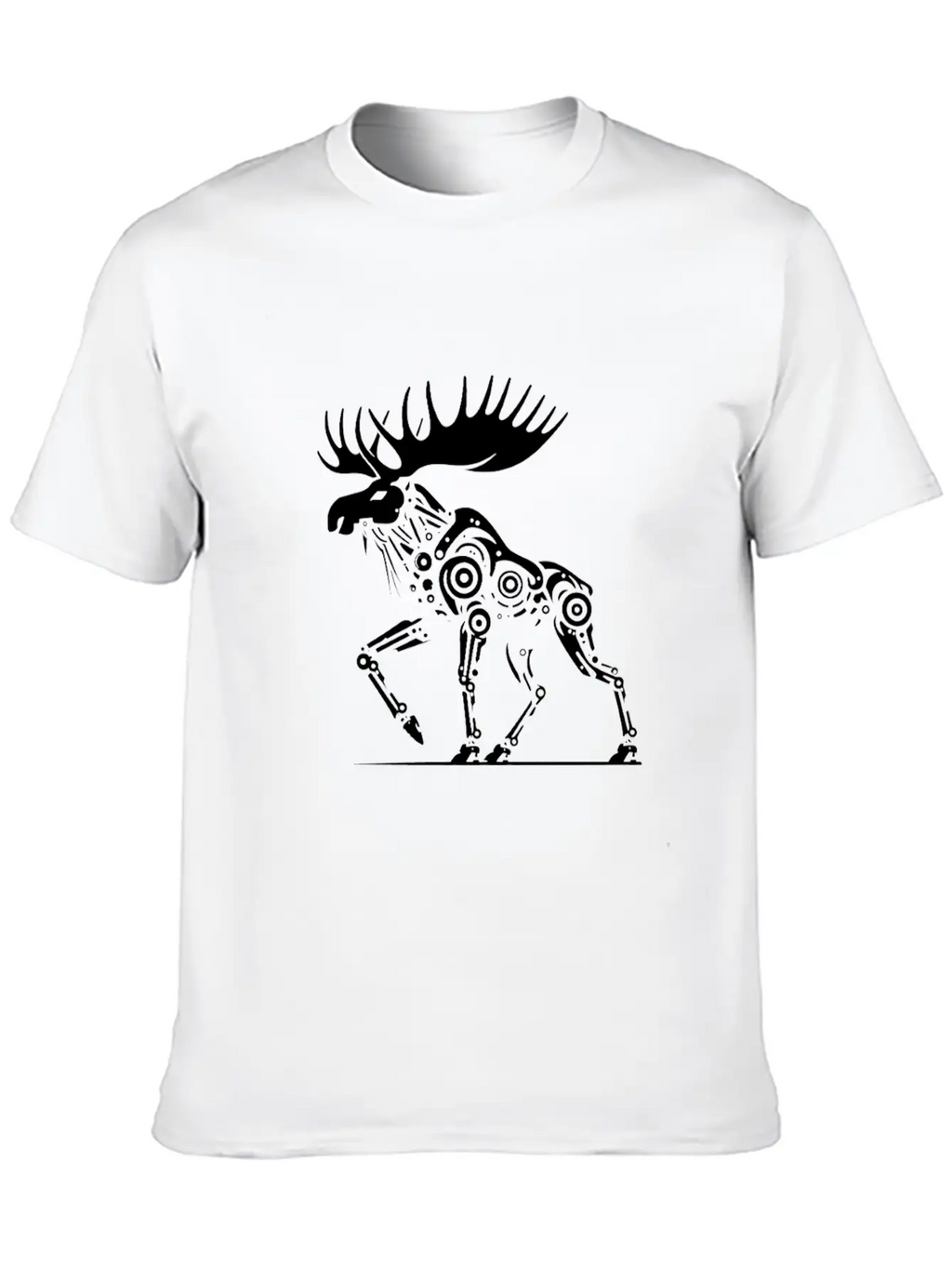 Moose Robotics Mech Sci-Fi Cyberpunk Steampunk Breathable Soft Cotton T-Shirt – Timeless Casual Look