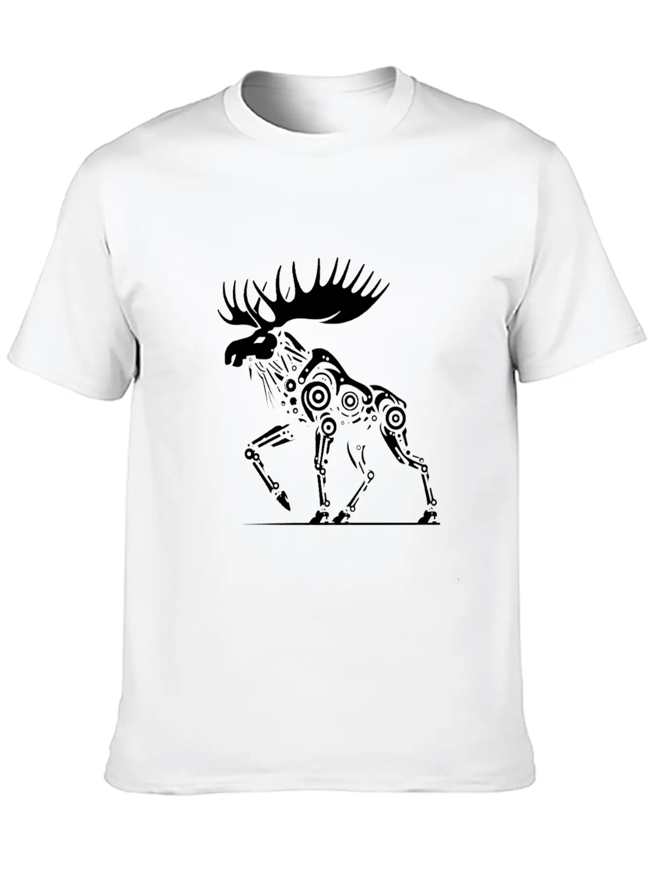 Moose Robotics Mech Sci-Fi Cyberpunk Steampunk Breathable Soft Cotton T-Shirt – Timeless Casual Look
