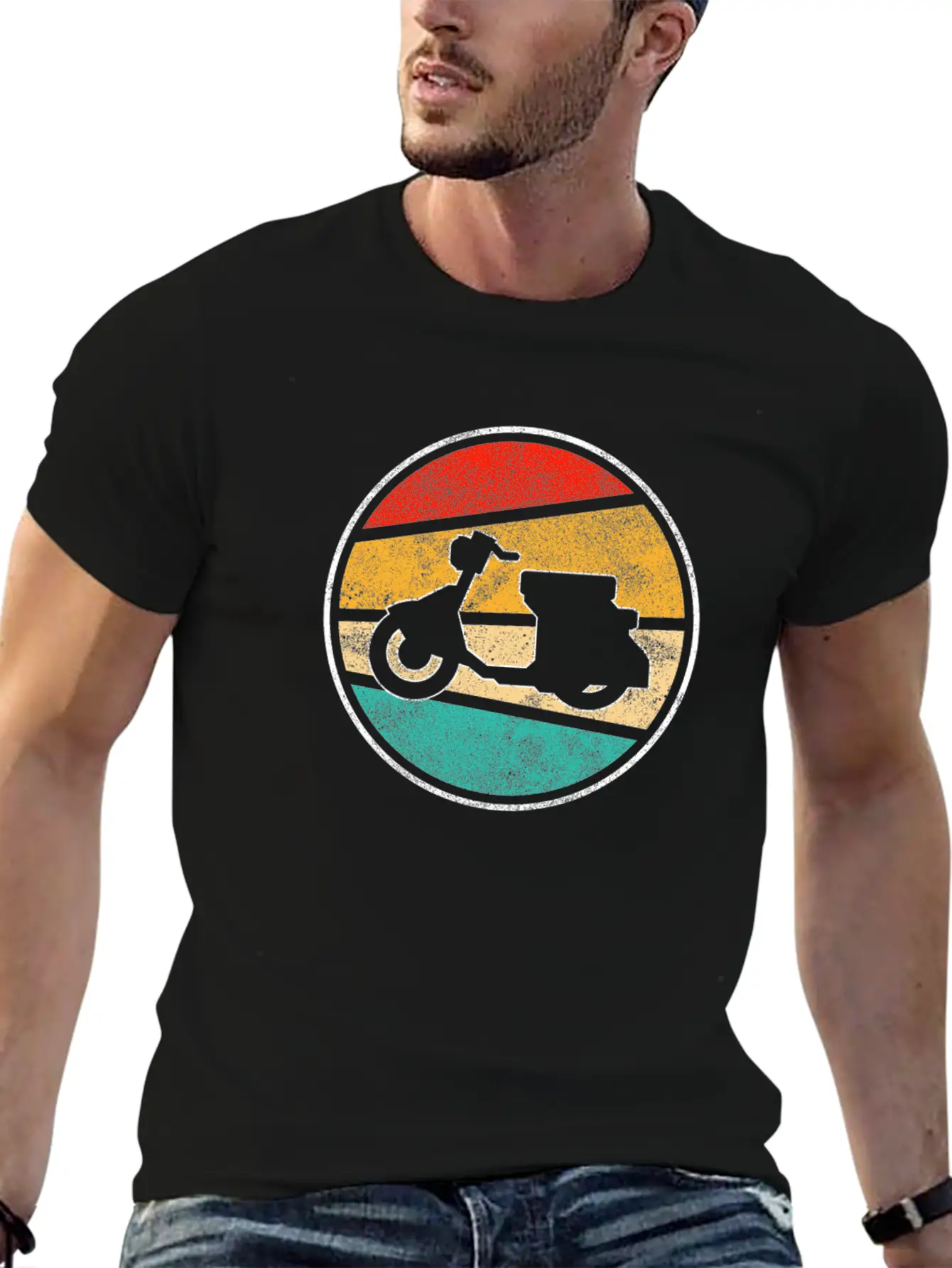 Moped Retro Classic Cotton Tee – Unisex Comfort For Any Season