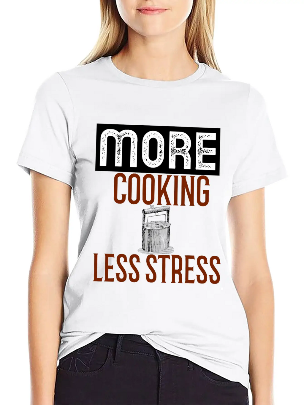More Cooking Pan Less Stress Essential Cotton Tee For Daily Outfits – Unisex Style