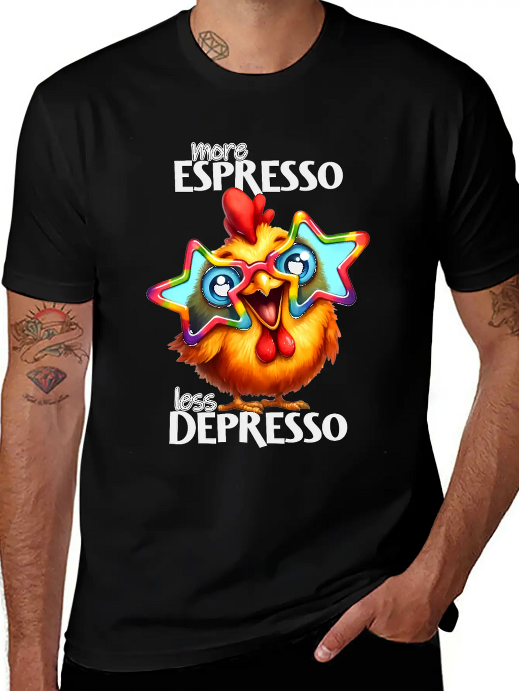 More Espresso Less Depresso Stylish Everyday T-Shirt – Unisex Basic Cotton Tee