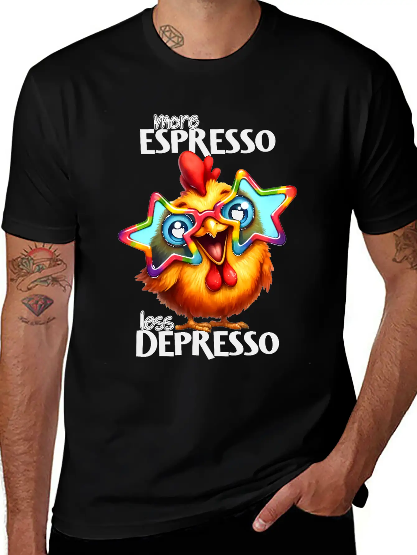 More Espresso Less Depresso Stylish Everyday T-Shirt – Unisex Basic Cotton Tee