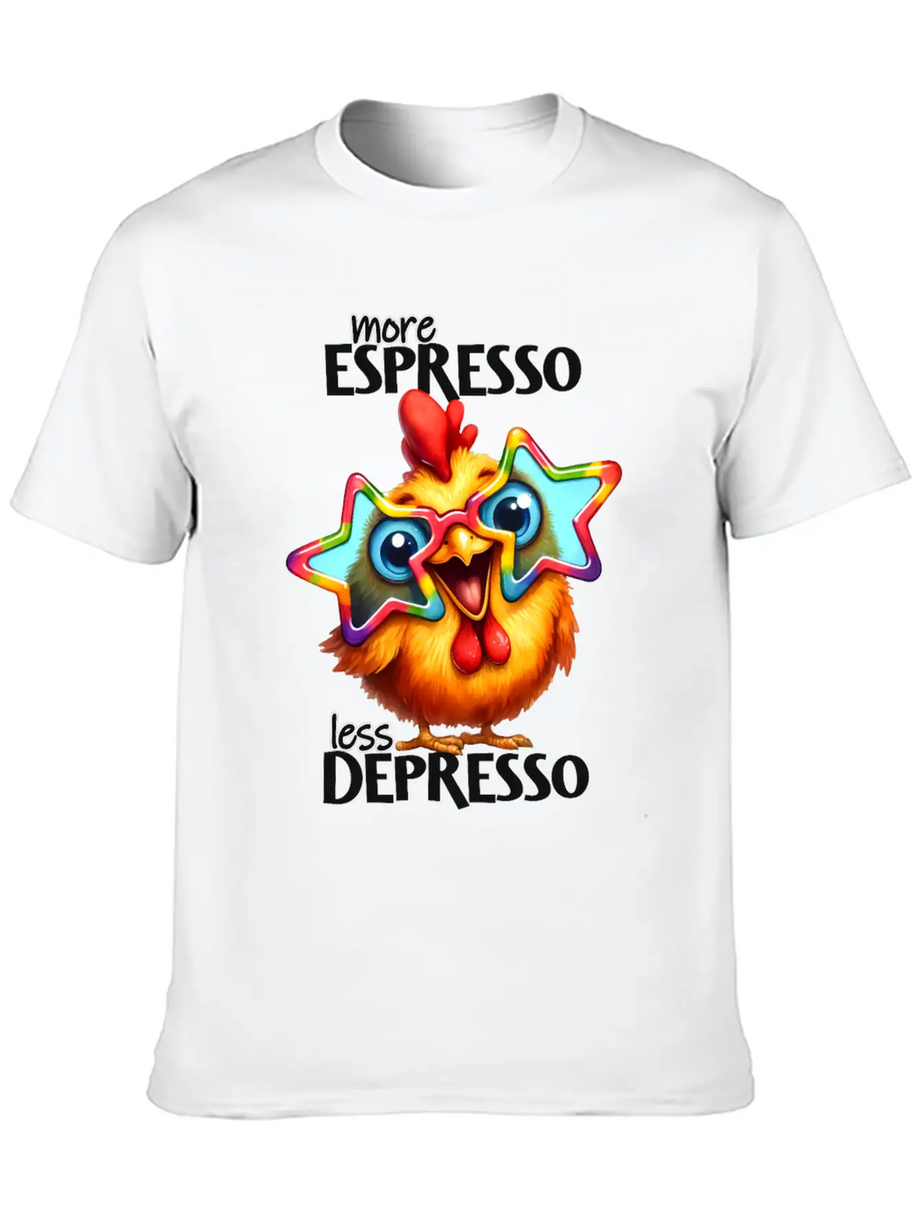 More Espresso Less Depresso Stylish Everyday T-Shirt – Unisex Basic Cotton Tee