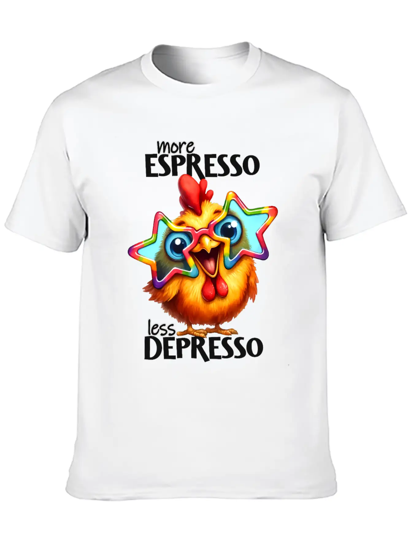 More Espresso Less Depresso Stylish Everyday T-Shirt – Unisex Basic Cotton Tee