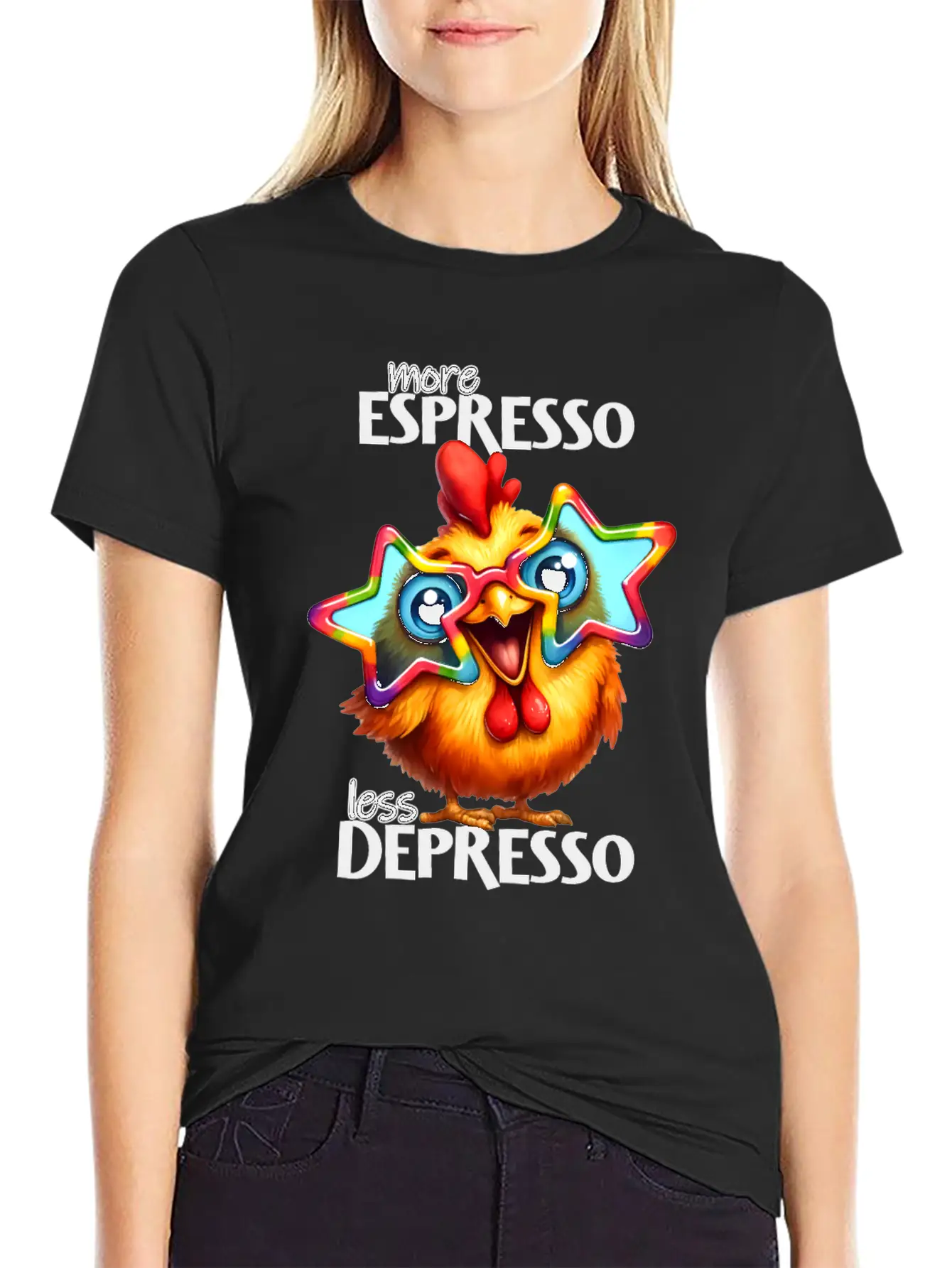More Espresso Less Depresso Stylish Everyday T-Shirt – Unisex Basic Cotton Tee