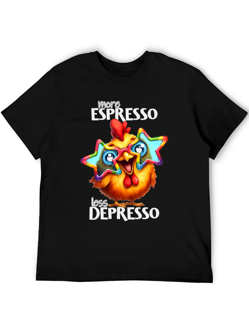 More Espresso Less Depresso Stylish Everyday T-Shirt – Unisex Basic Cotton Tee