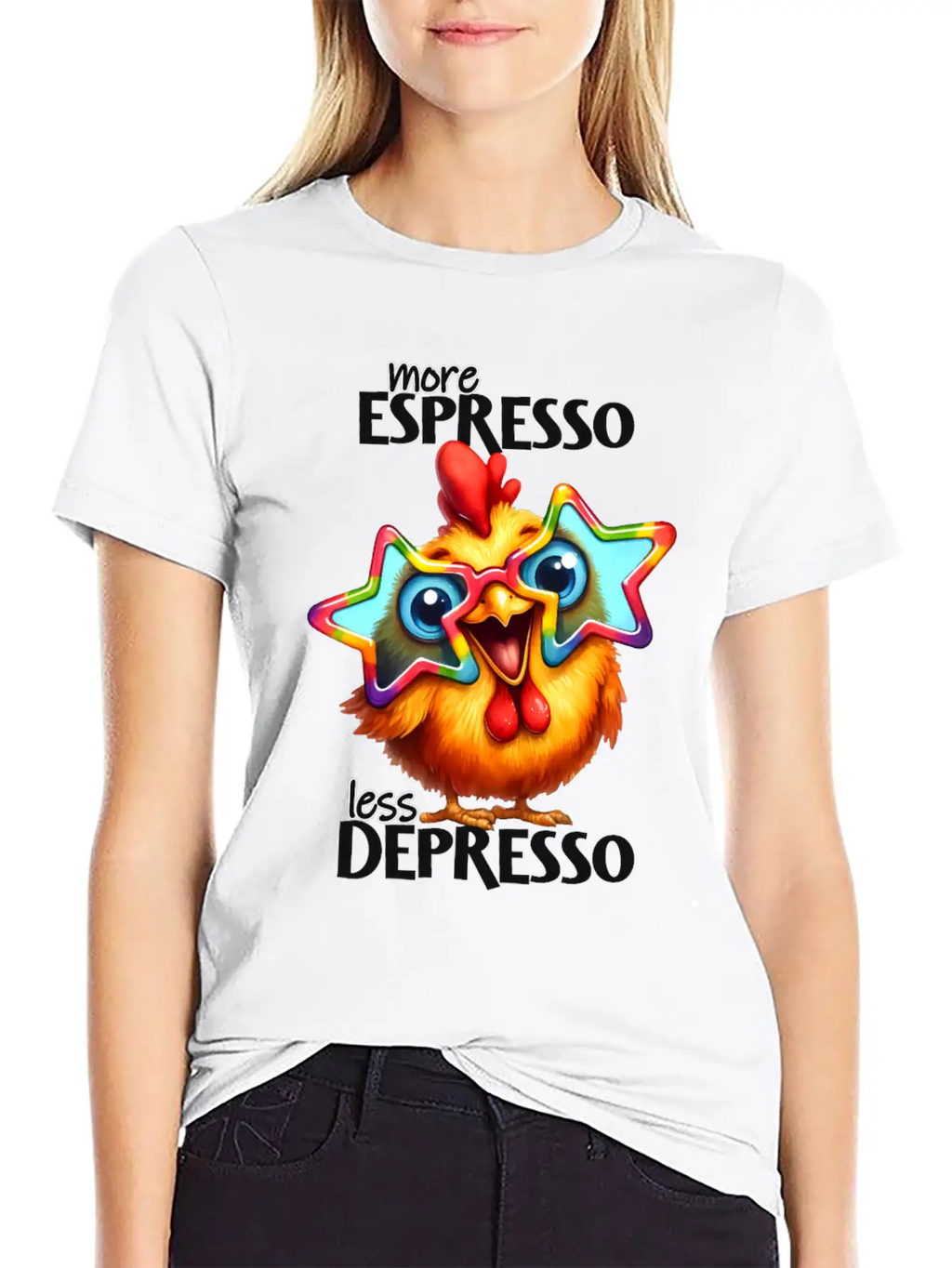 More Espresso Less Depresso Stylish Everyday T-Shirt – Unisex Basic Cotton Tee