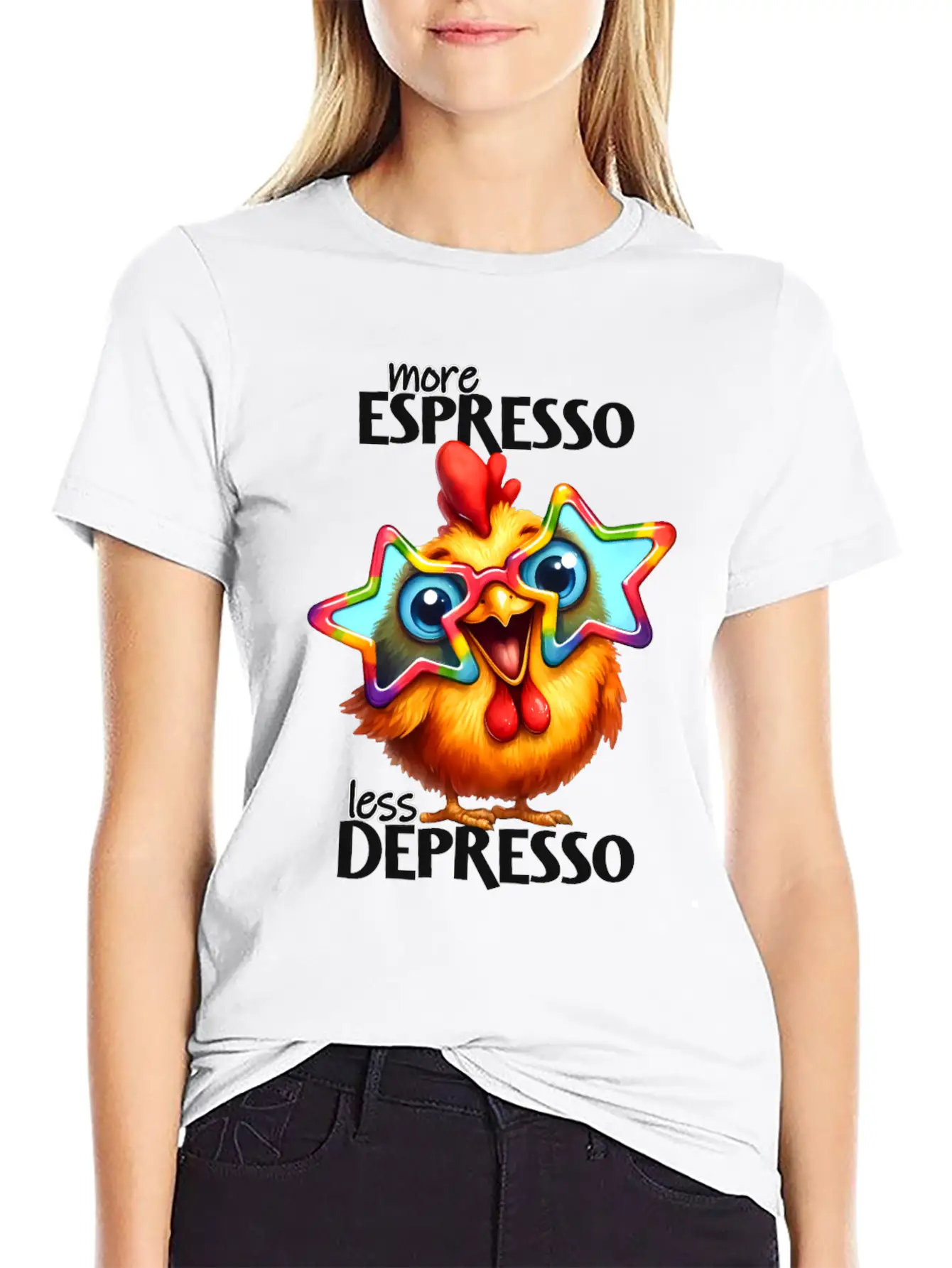 More Espresso Less Depresso Stylish Everyday T-Shirt – Unisex Basic Cotton Tee