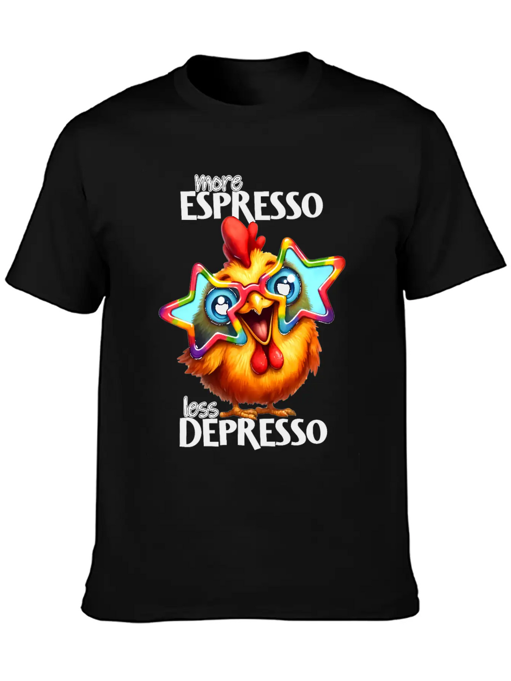 More Espresso Less Depresso Stylish Everyday T-Shirt – Unisex Basic Cotton Tee