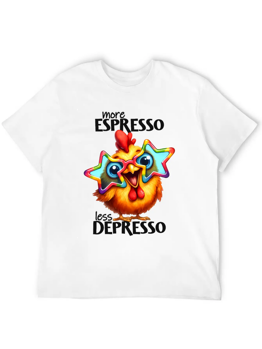 More Espresso Less Depresso Stylish Everyday T-Shirt – Unisex Basic Cotton Tee