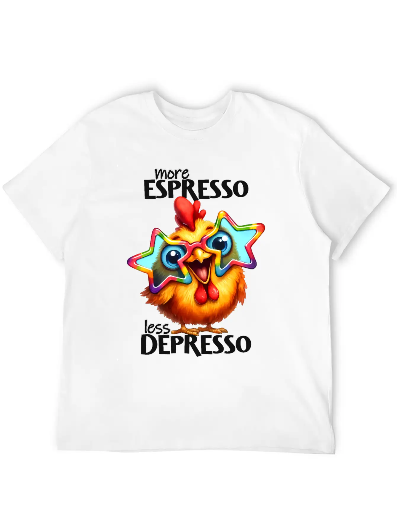 More Espresso Less Depresso Stylish Everyday T-Shirt – Unisex Basic Cotton Tee