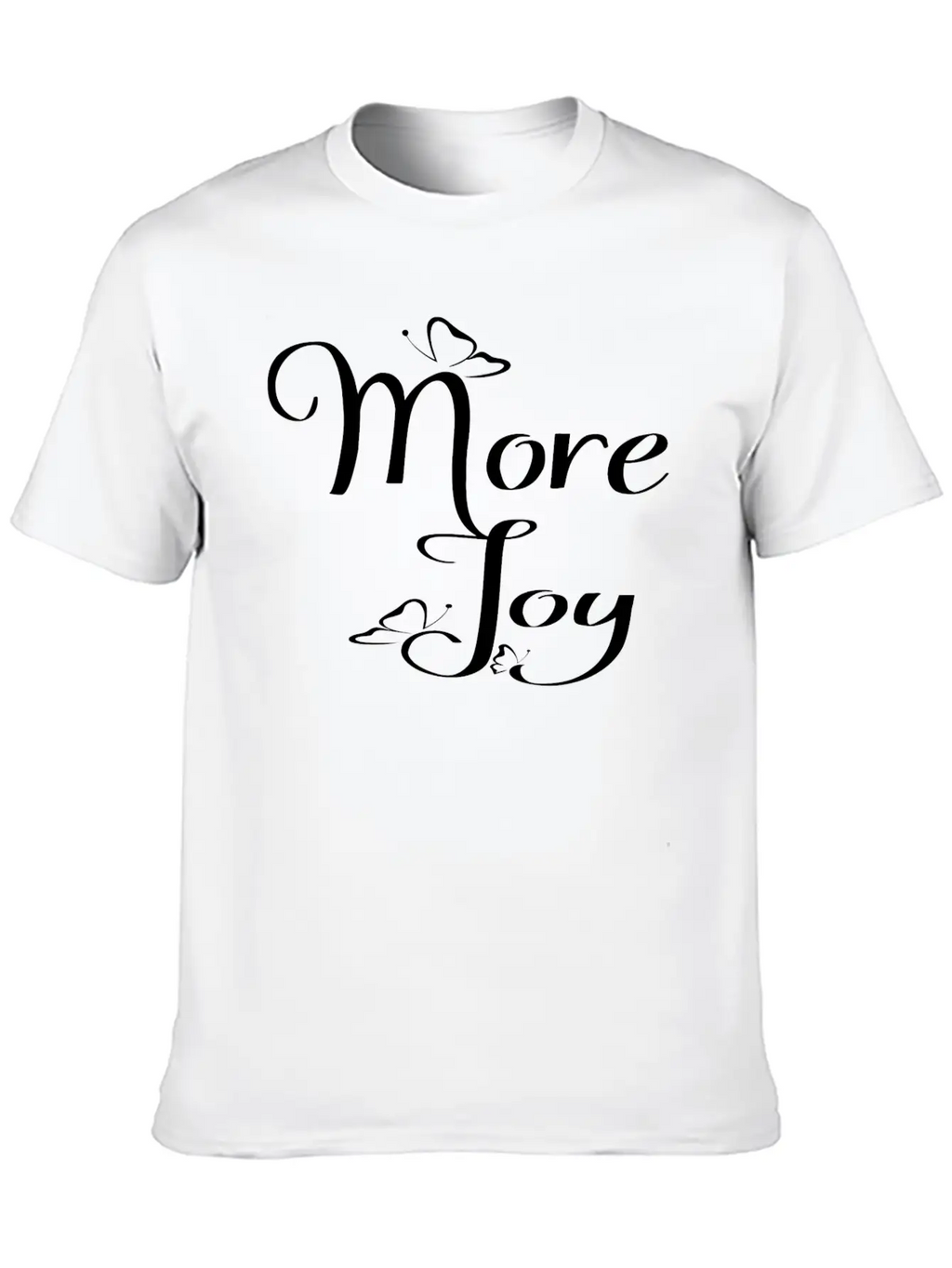 More Joy - Typography Joy Text Modern Fit Casual T-Shirt – Clean And Versatile Design