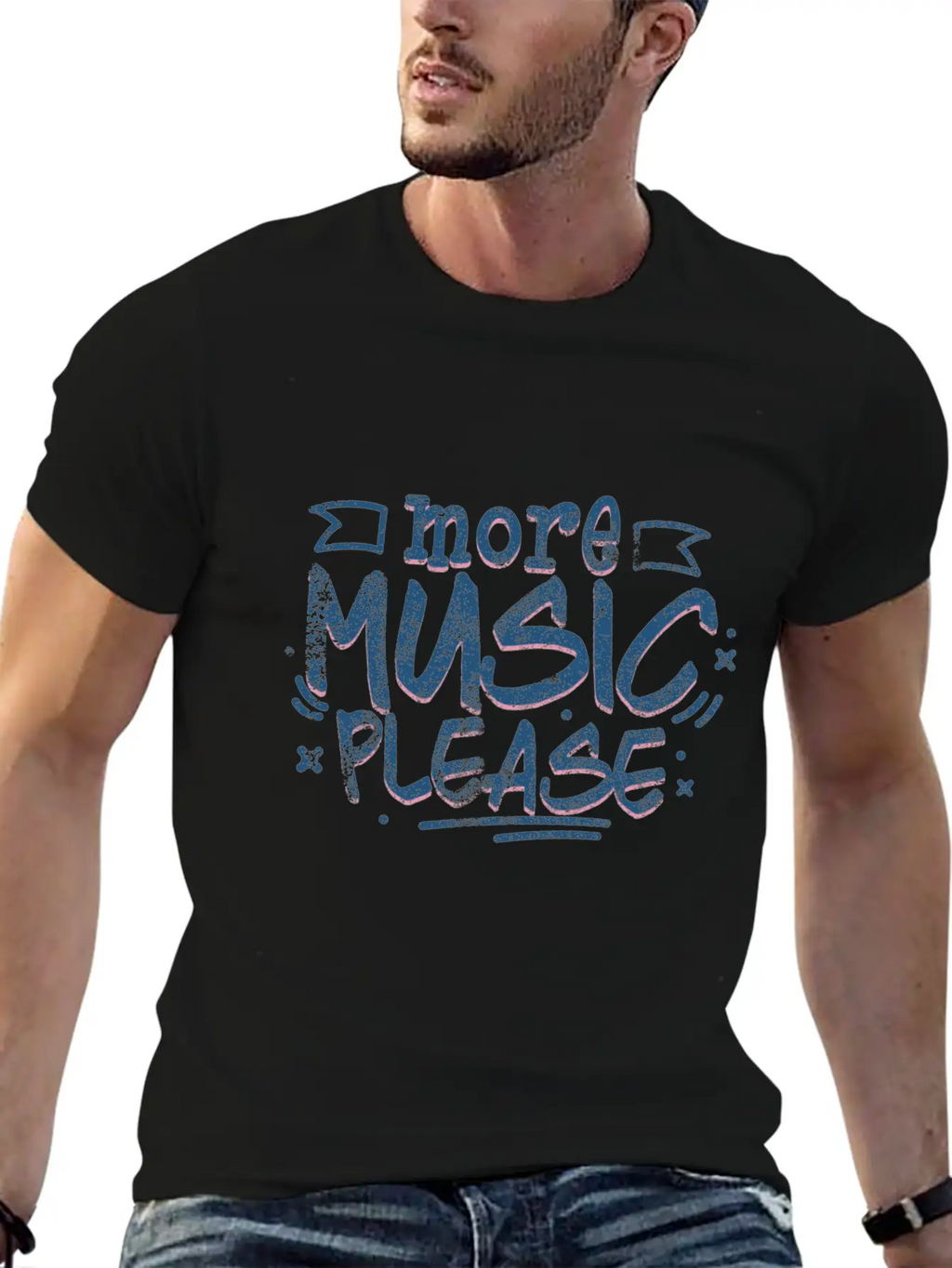 More Music Please Basic Graphic T-Shirt – Daily Comfort In Soft Cotton