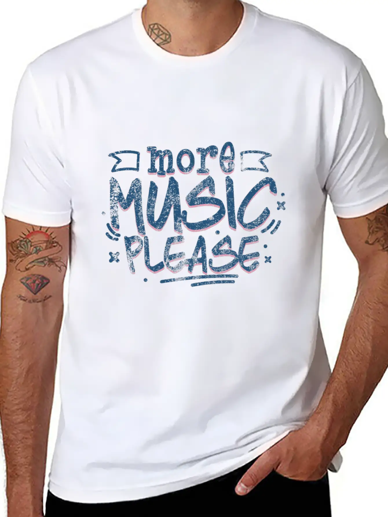More Music Please Basic Graphic T-Shirt – Daily Comfort In Soft Cotton