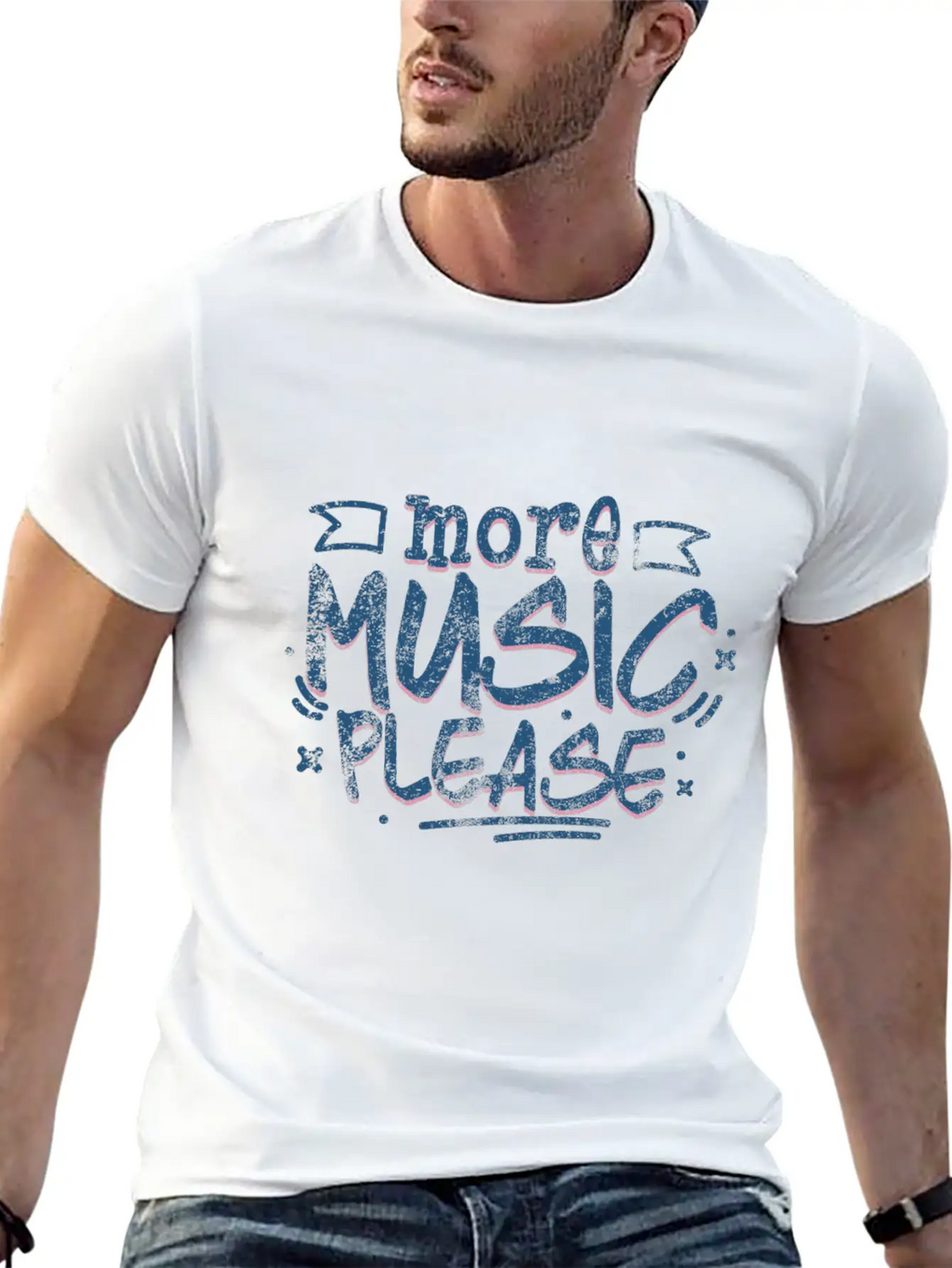 More Music Please Basic Graphic T-Shirt – Daily Comfort In Soft Cotton
