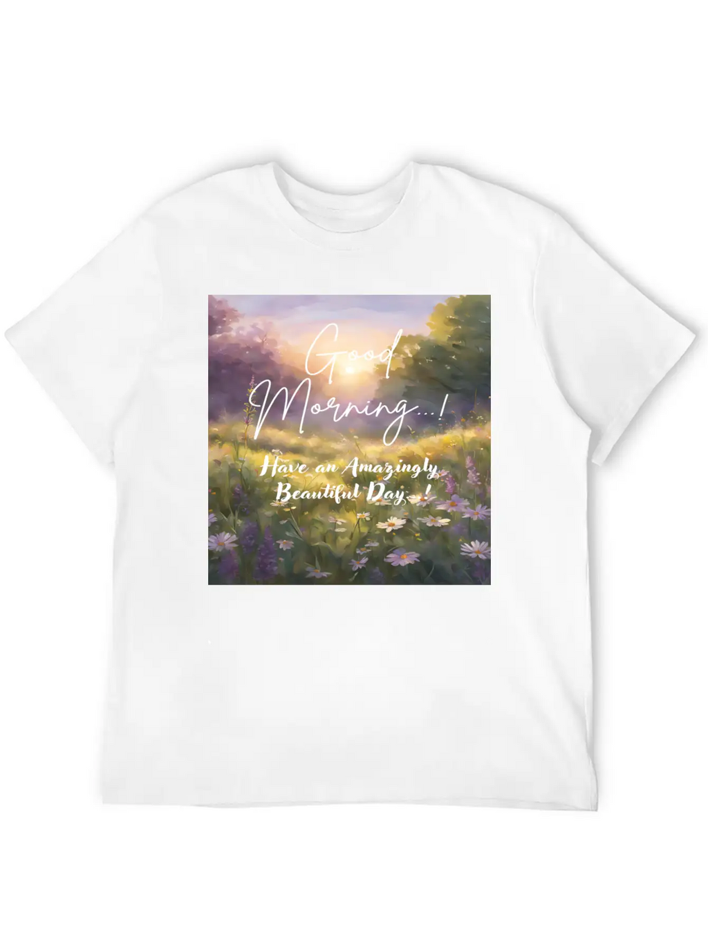 Morning Meadow Bliss Unisex Casual T-Shirt – Clean Design For Daily Comfort