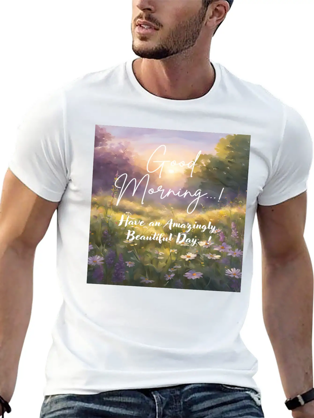 Morning Meadow Bliss Unisex Casual T-Shirt – Clean Design For Daily Comfort