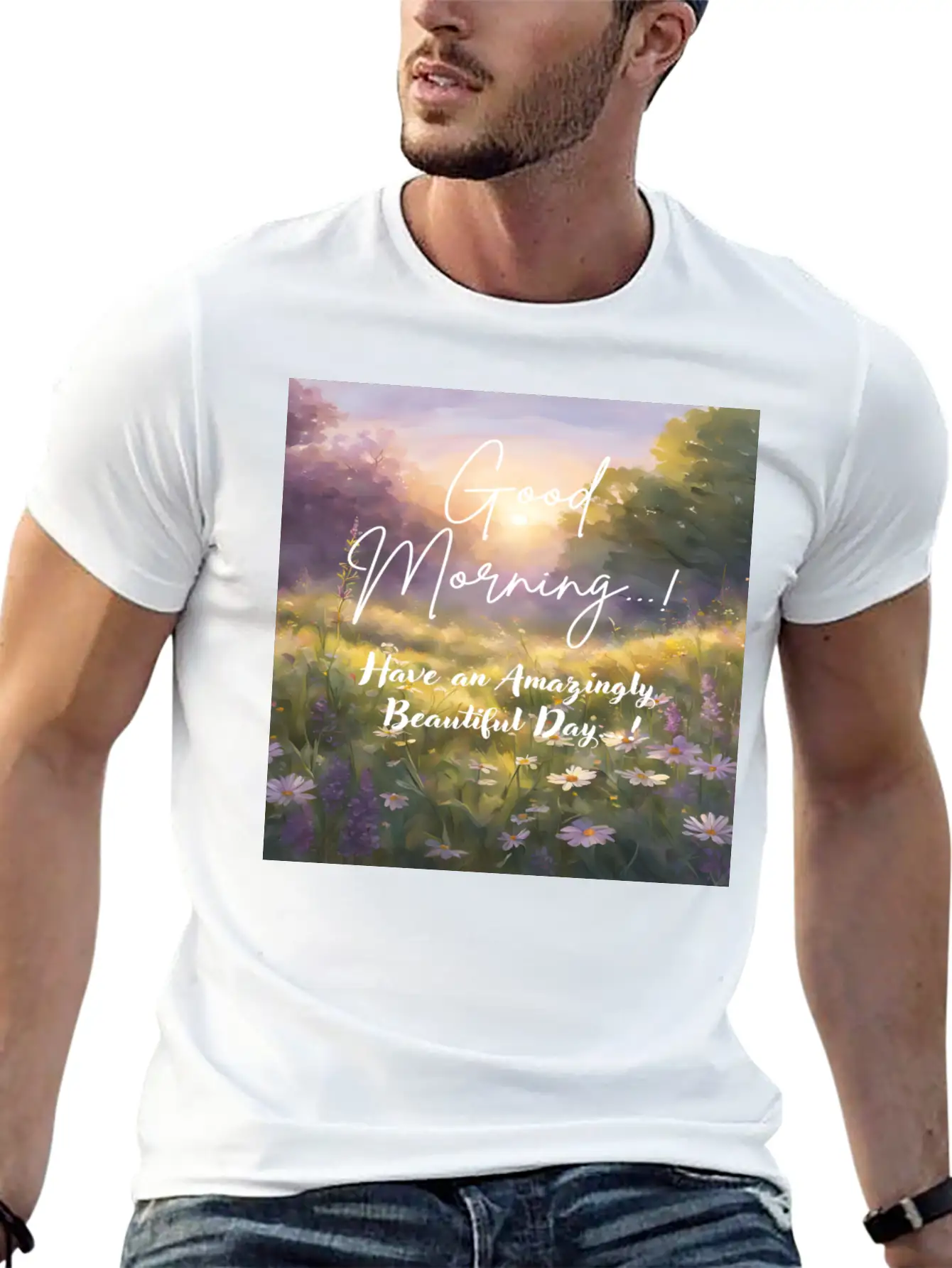 Morning Meadow Bliss Unisex Casual T-Shirt – Clean Design For Daily Comfort