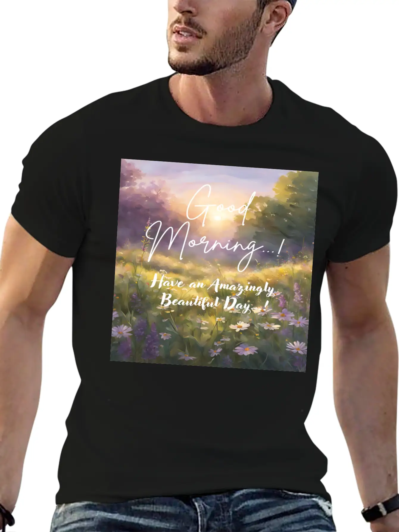 Morning Meadow Bliss Unisex Casual T-Shirt – Clean Design For Daily Comfort