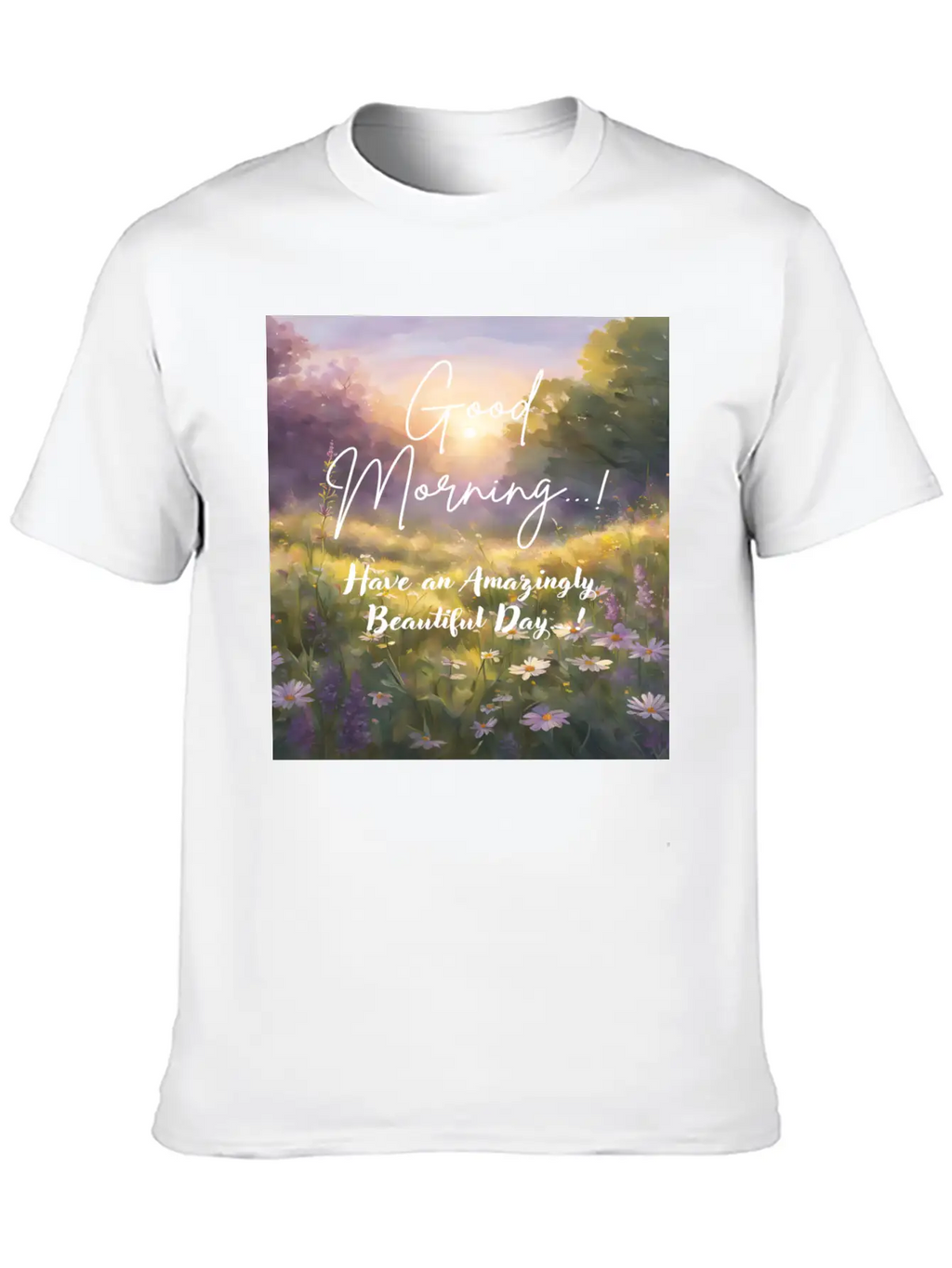 Morning Meadow Bliss Unisex Casual T-Shirt – Clean Design For Daily Comfort