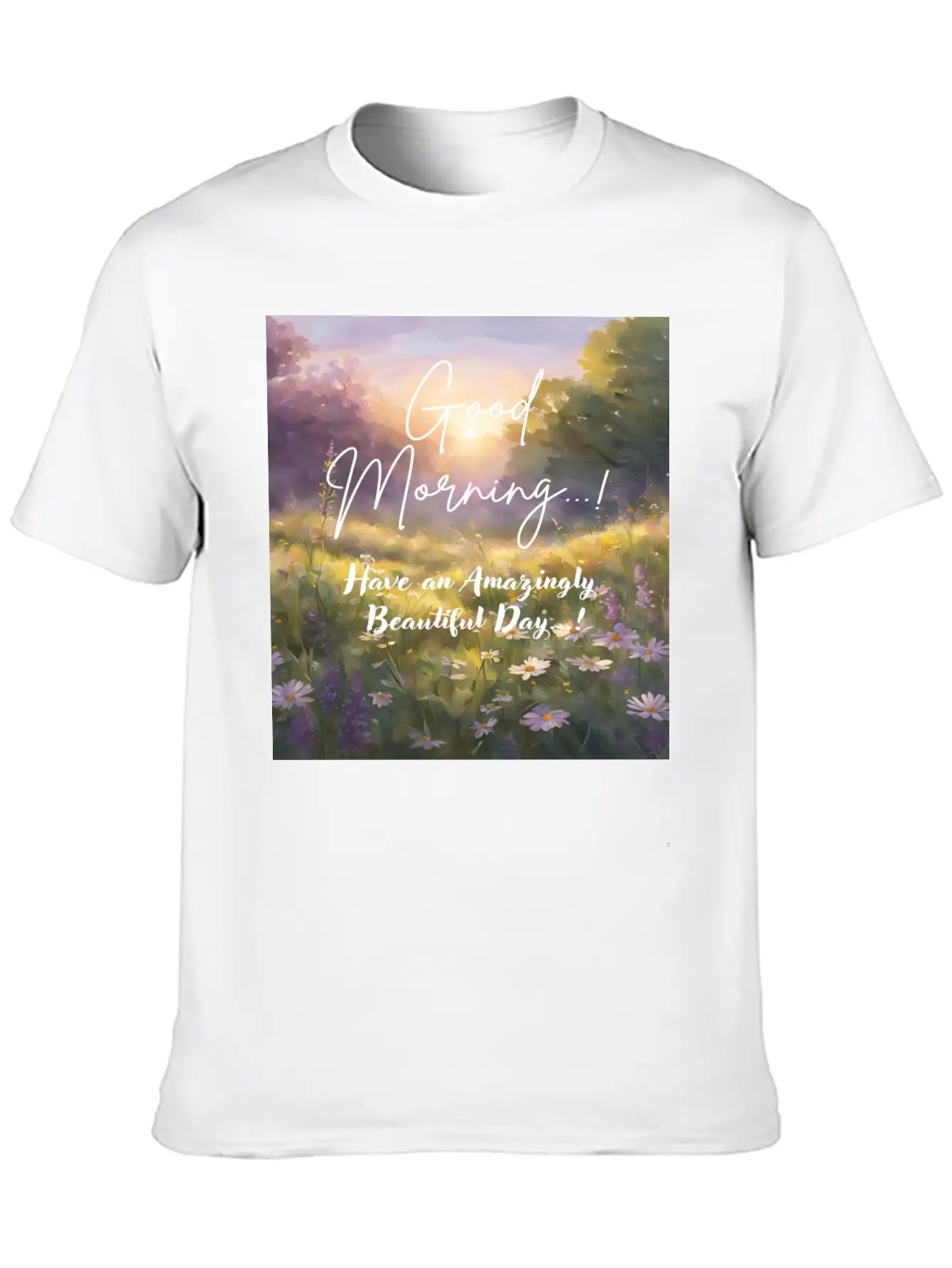 Morning Meadow Bliss Unisex Casual T-Shirt – Clean Design For Daily Comfort