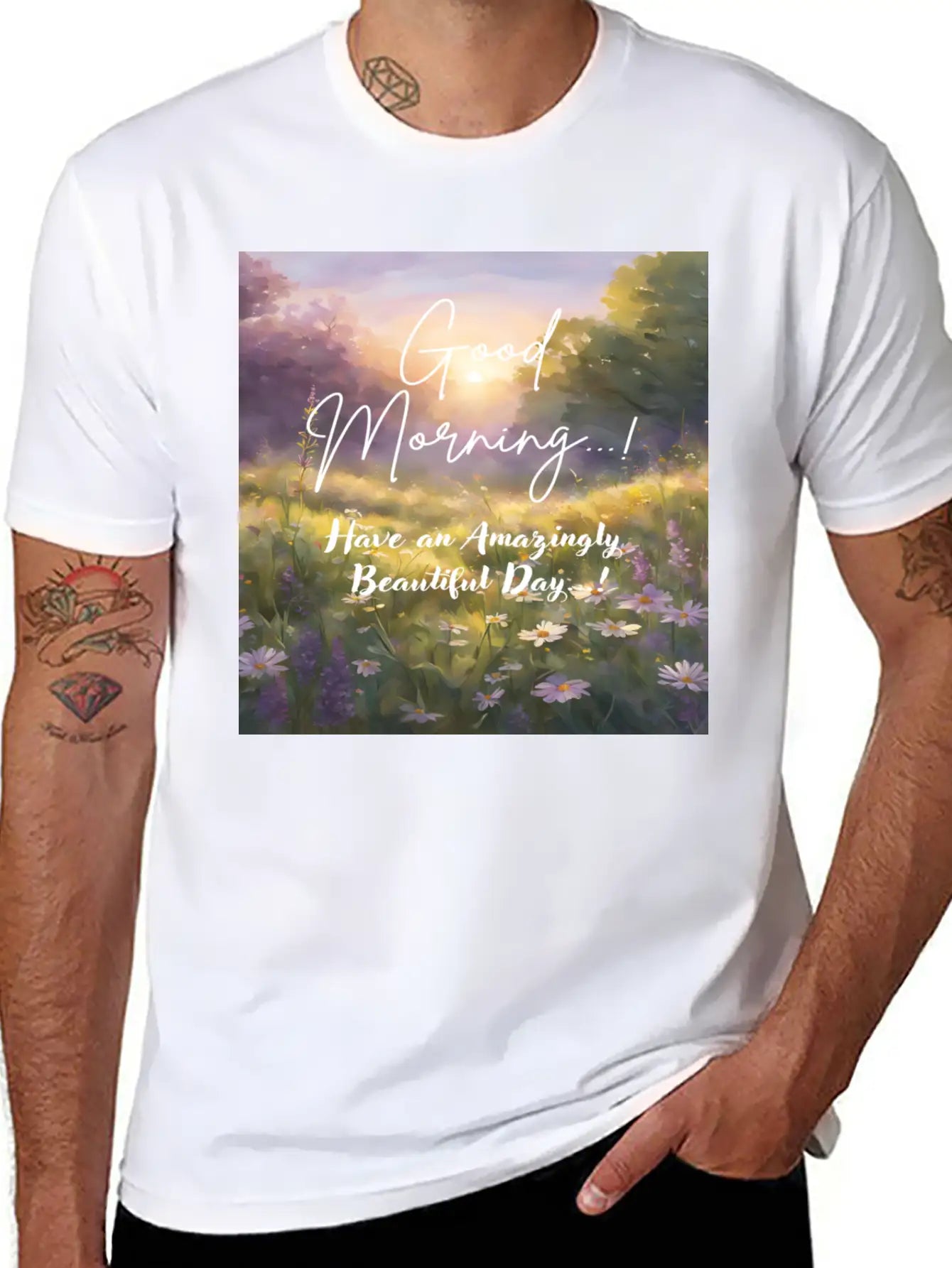 Morning Meadow Bliss Unisex Casual T-Shirt – Clean Design For Daily Comfort