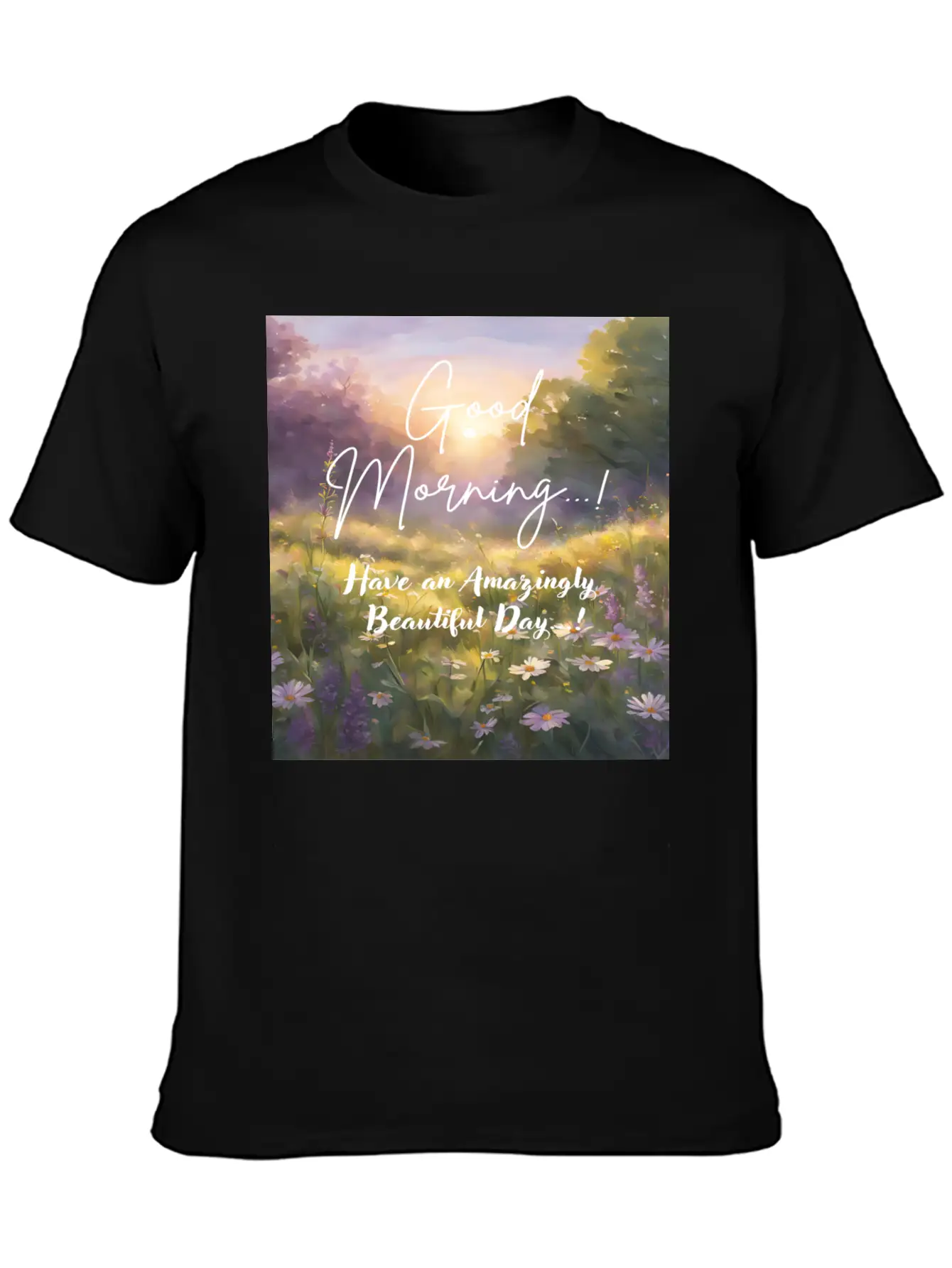 Morning Meadow Bliss Unisex Casual T-Shirt – Clean Design For Daily Comfort