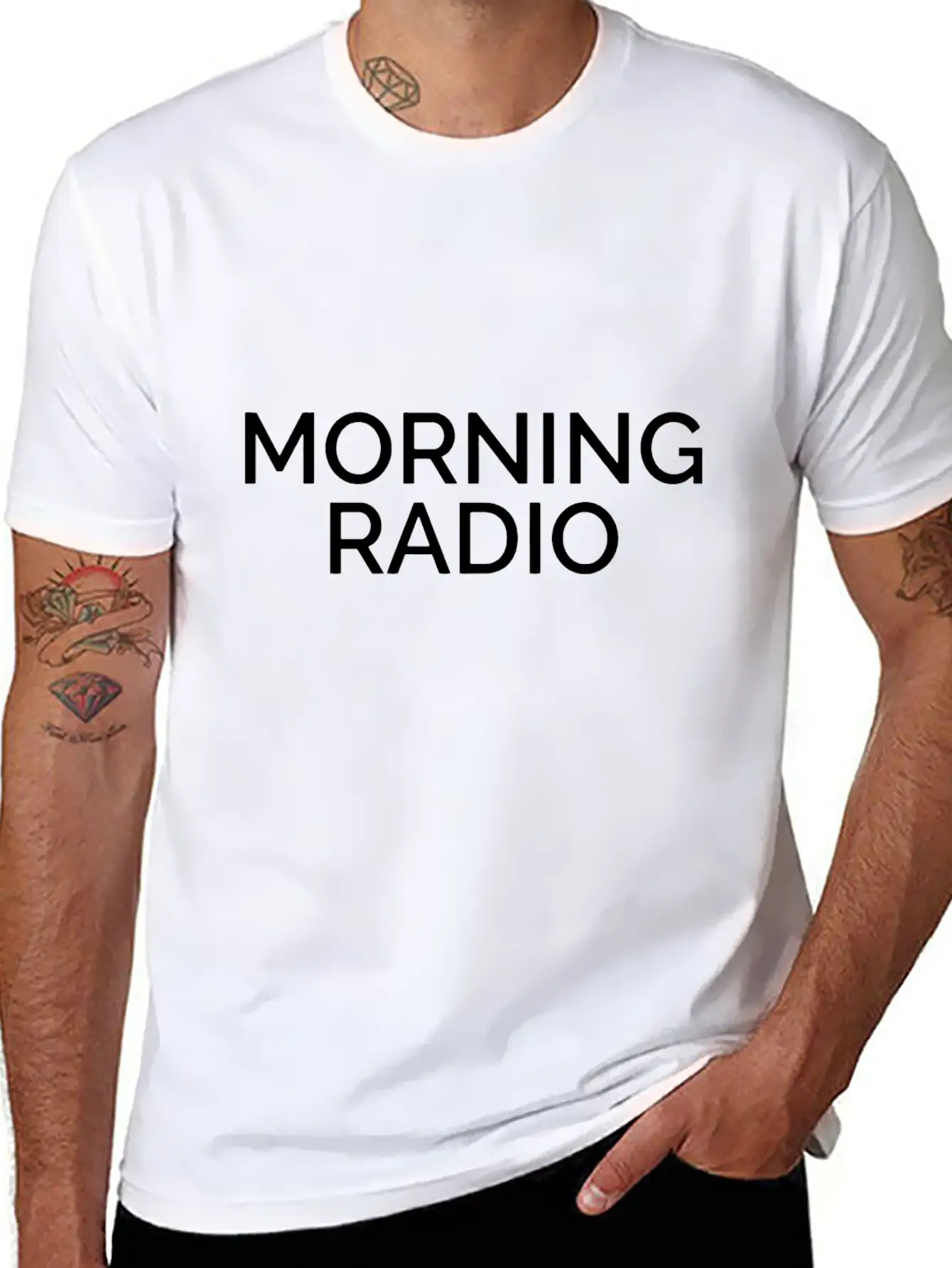 Morning Radio Breathable Graphic T-Shirt – Perfect For Casual Days