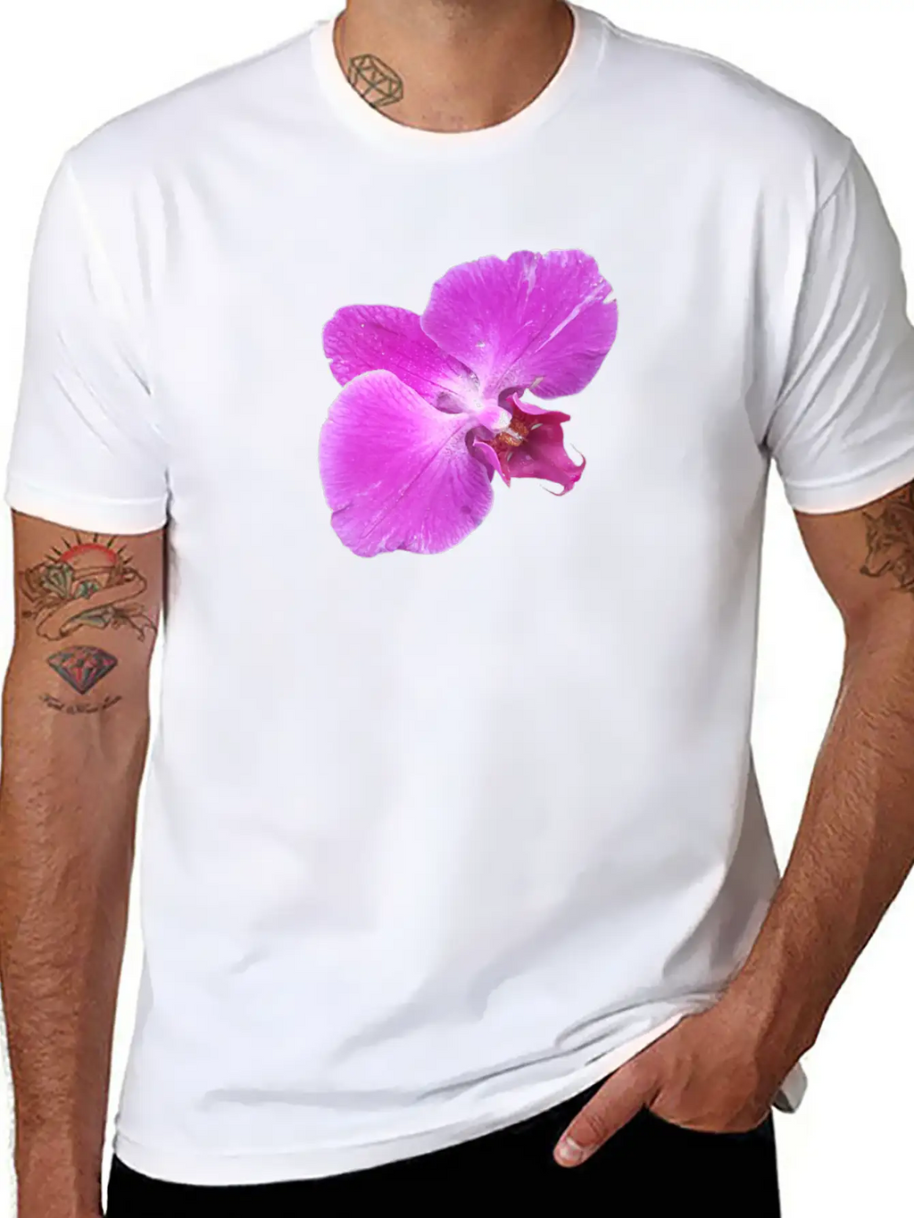 Moth Orchid Unisex Casual T-Shirt – Clean Design For Daily Comfort