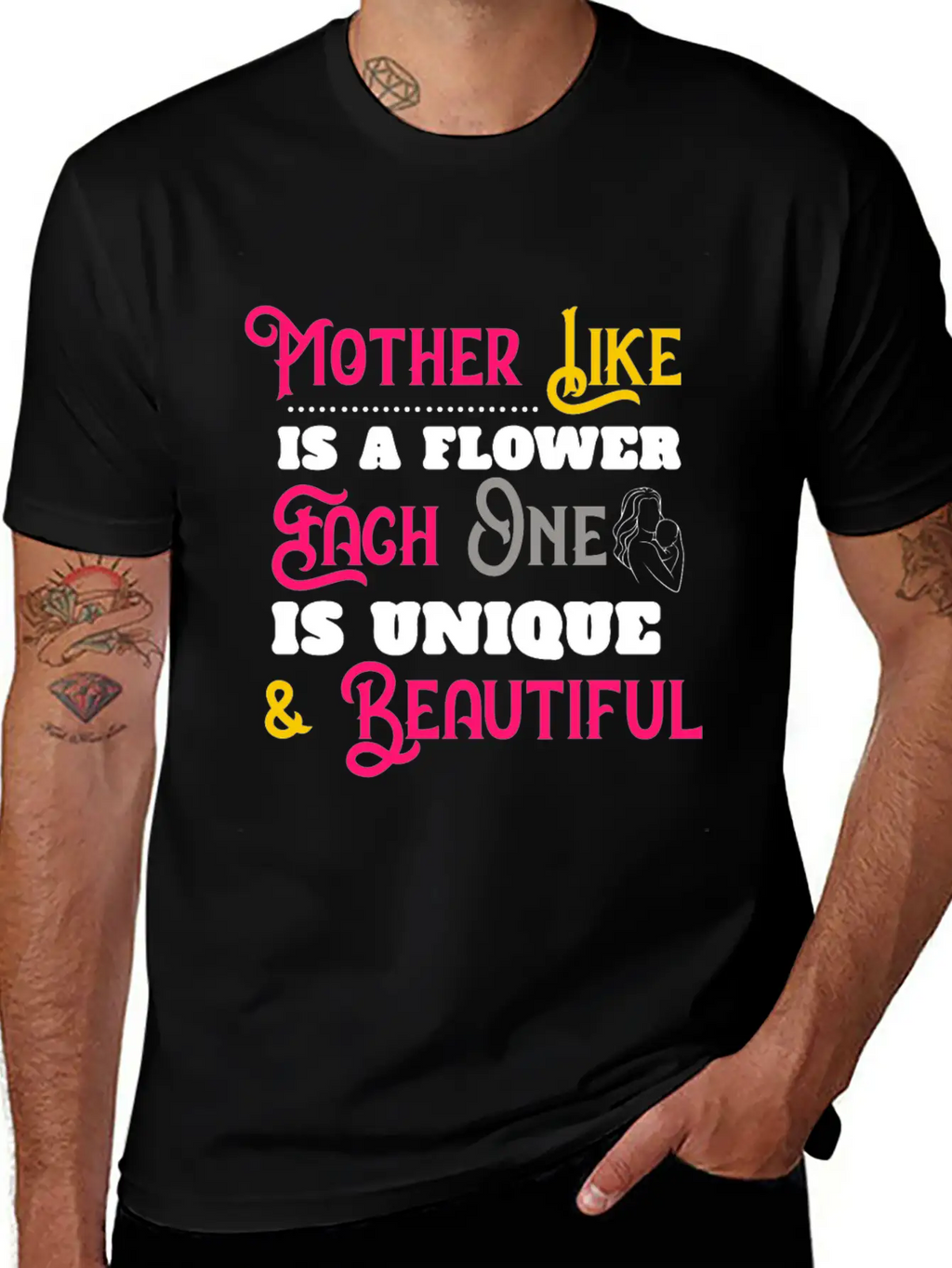 Mother Like Is A Flower Each One Is Unique Classic Cotton Tee – Unisex Comfort For Any Season