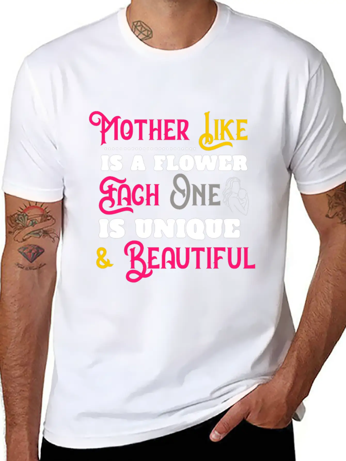 Mother Like Is A Flower Each One Is Unique Classic Cotton Tee – Unisex Comfort For Any Season