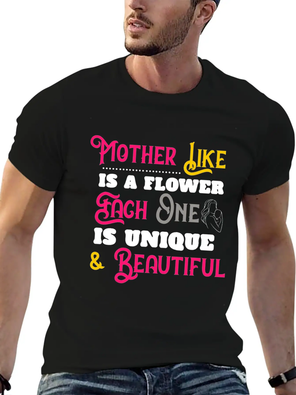 Mother Like Is A Flower Each One Is Unique Classic Cotton Tee – Unisex Comfort For Any Season