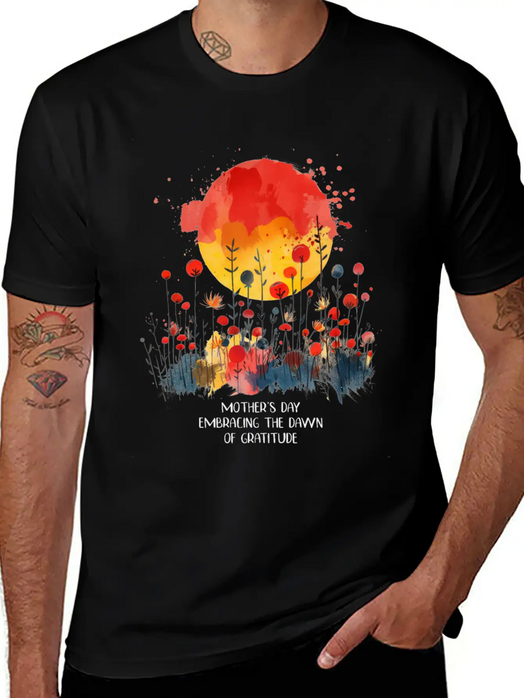 Mother S Day Embracing The Dawn Of Gratitude Essential Cotton Tee For Daily Outfits – Unisex Style