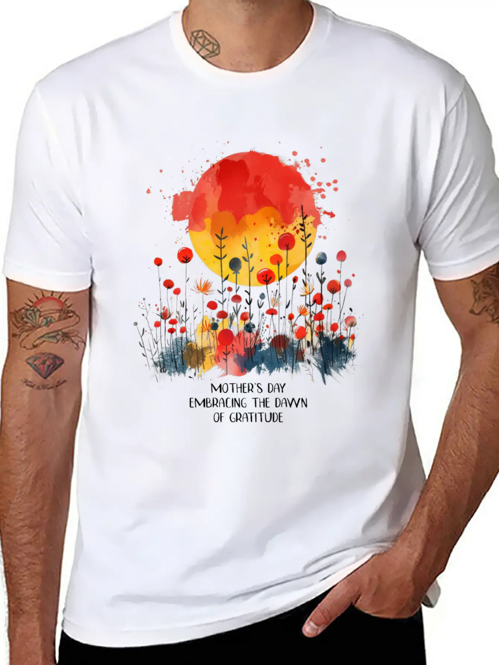 Mother S Day Embracing The Dawn Of Gratitude Essential Cotton Tee For Daily Outfits – Unisex Style