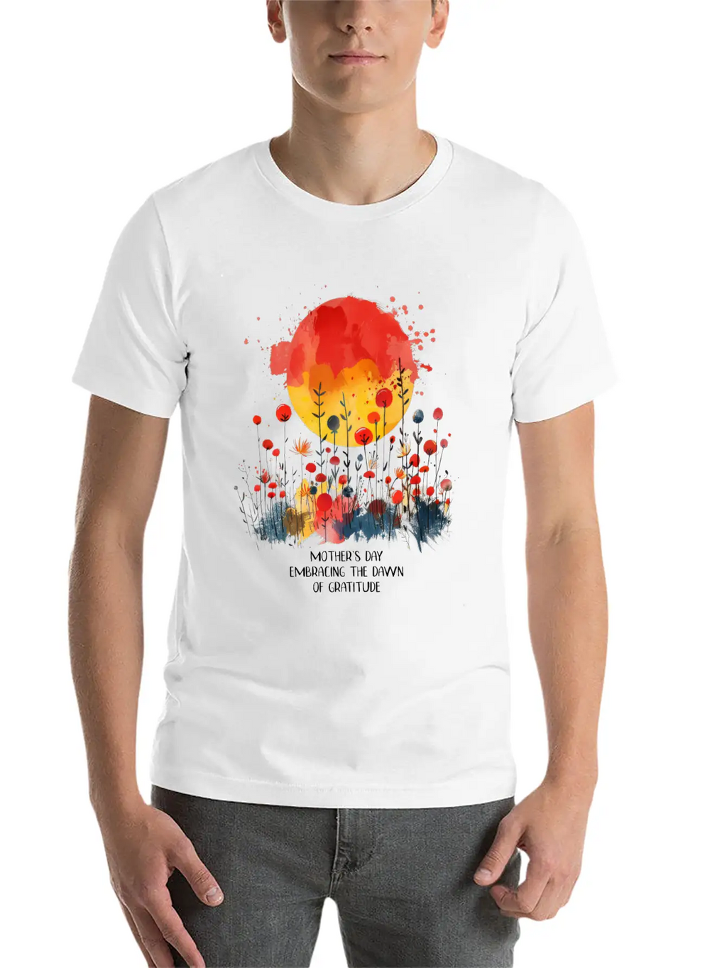 Mother S Day Embracing The Dawn Of Gratitude Essential Cotton Tee For Daily Outfits – Unisex Style