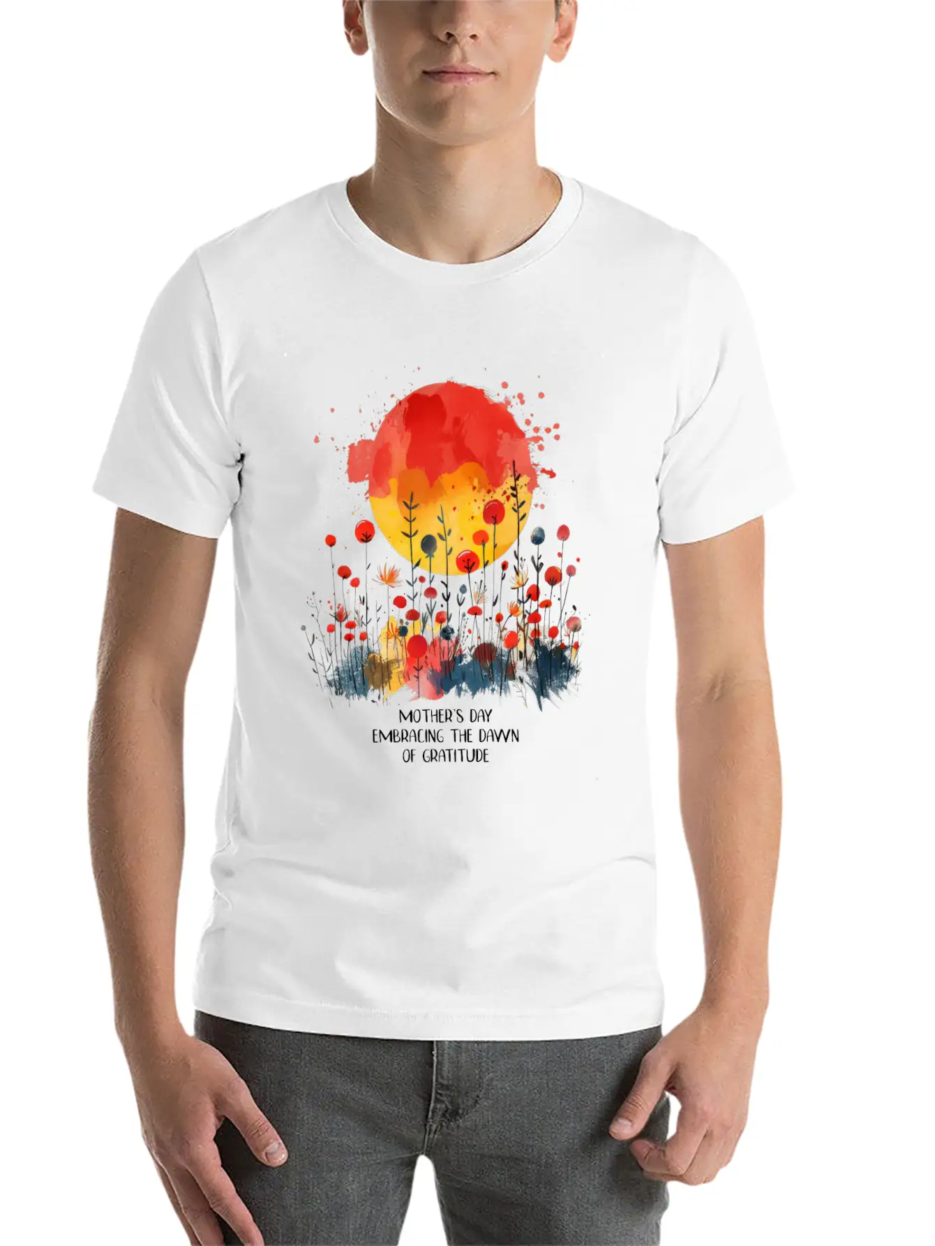 Mother S Day Embracing The Dawn Of Gratitude Essential Cotton Tee For Daily Outfits – Unisex Style