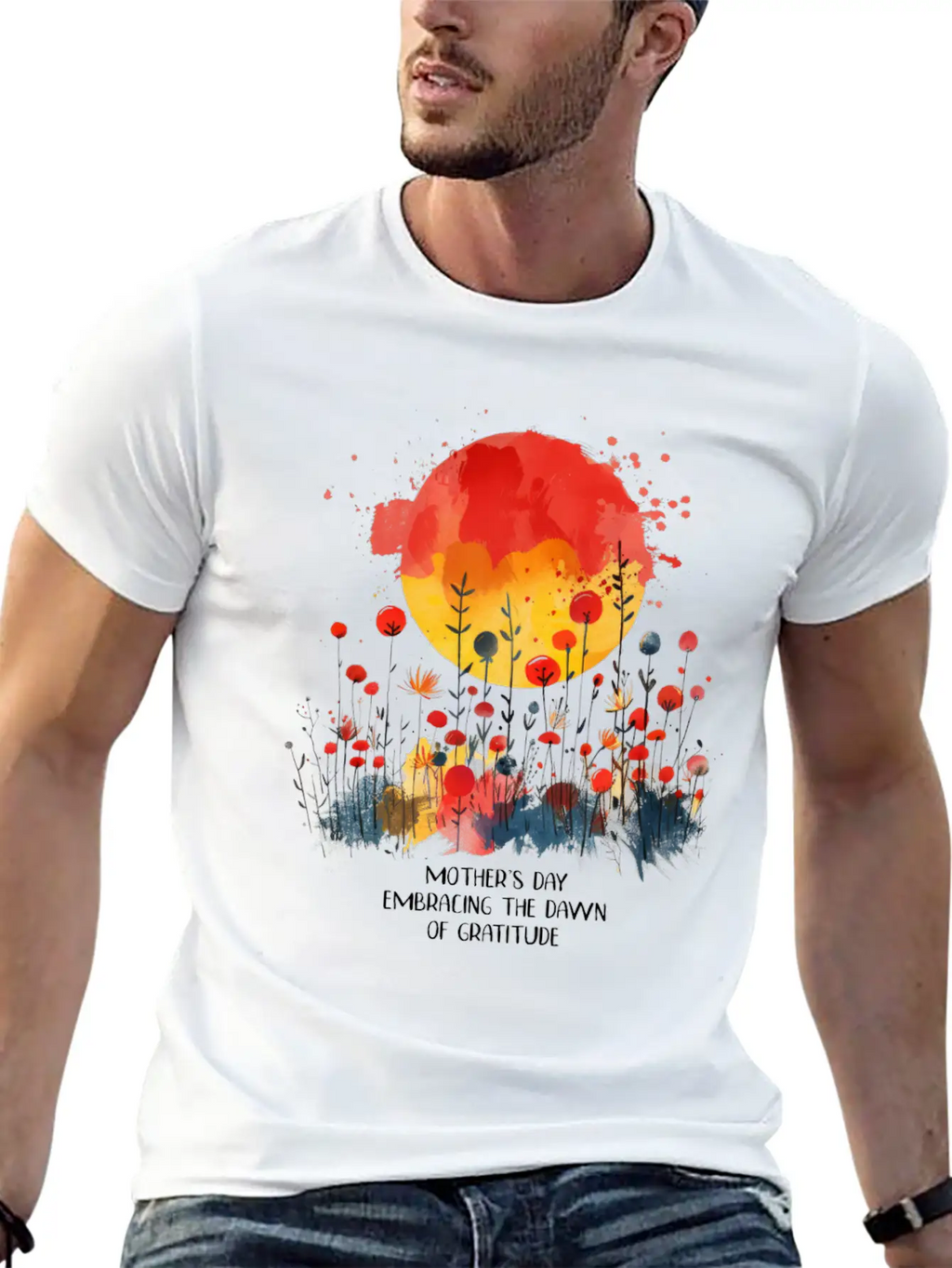 Mother S Day Embracing The Dawn Of Gratitude Essential Cotton Tee For Daily Outfits – Unisex Style