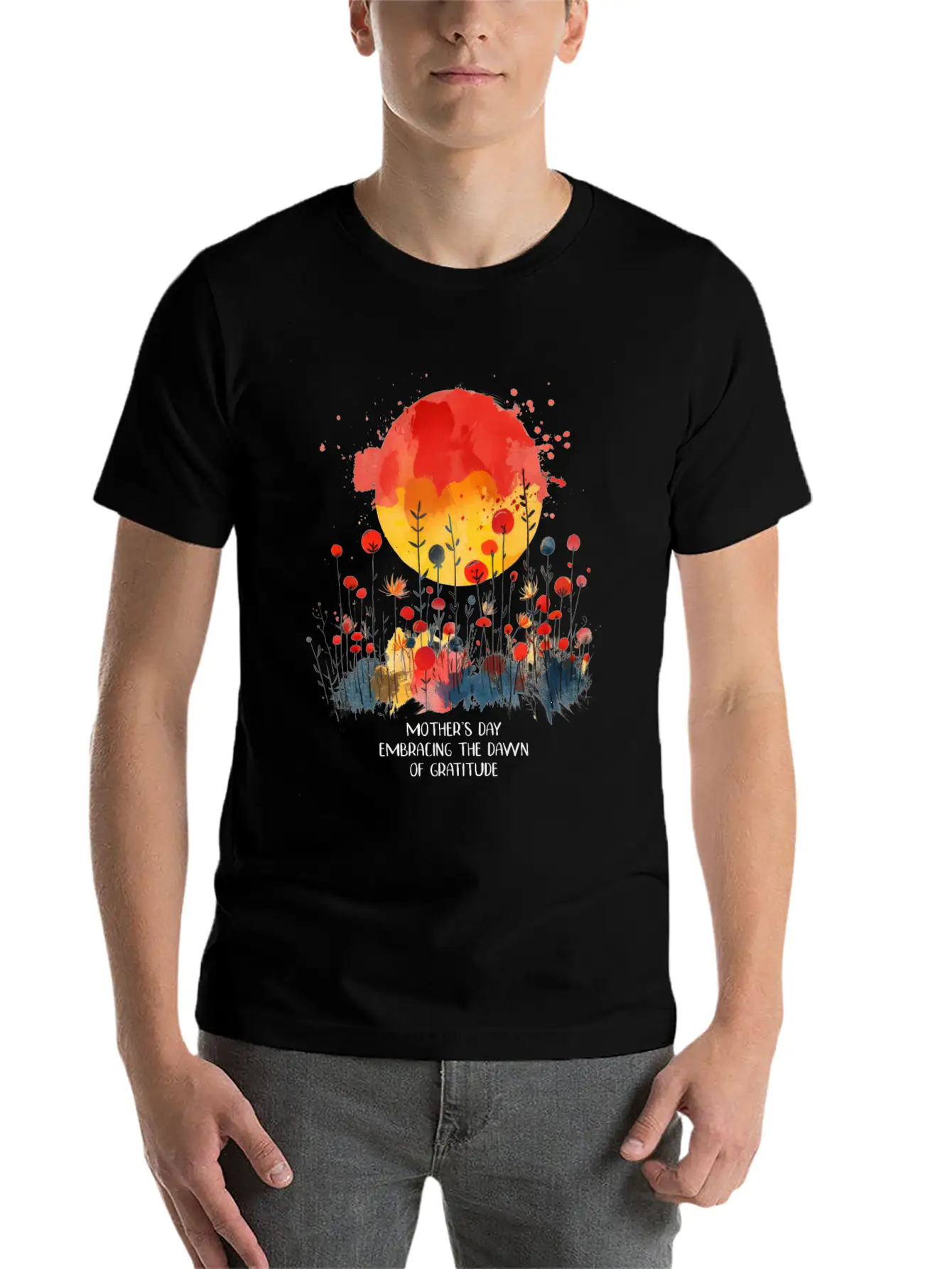 Mother S Day Embracing The Dawn Of Gratitude Essential Cotton Tee For Daily Outfits – Unisex Style