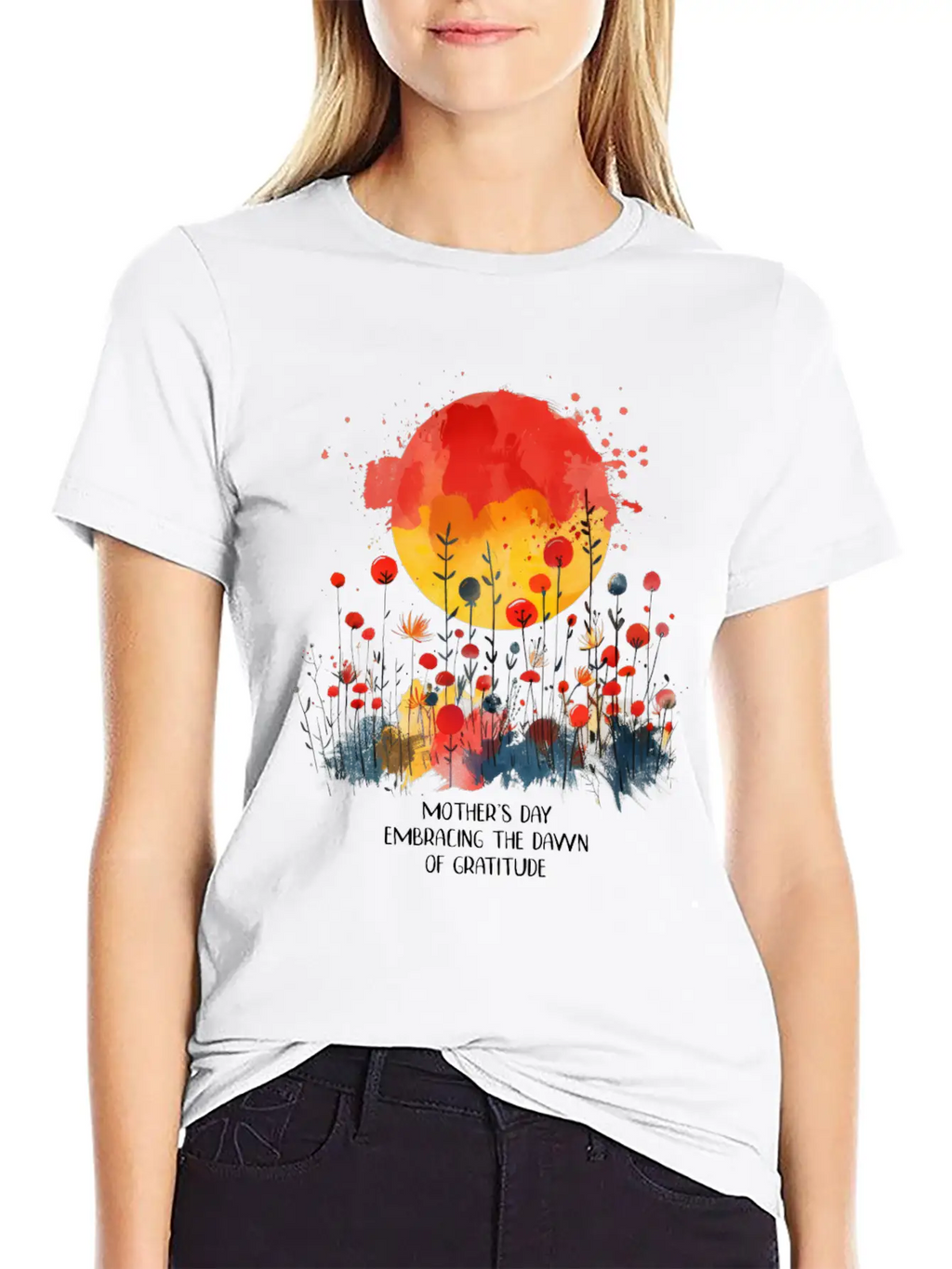Mother S Day Embracing The Dawn Of Gratitude Essential Cotton Tee For Daily Outfits – Unisex Style