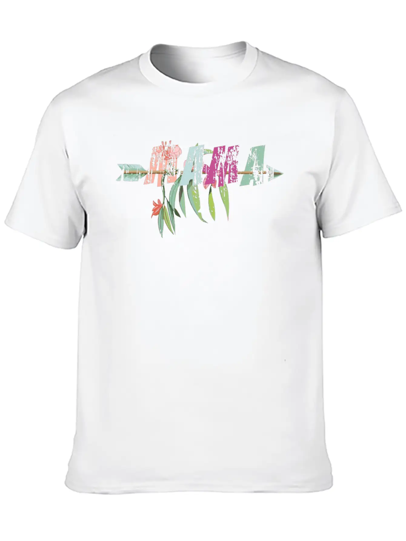 Mother's Day Mama Bohemian Style Flower Arrow Timeless Short Sleeve Tee – Comfy And Minimalist Design