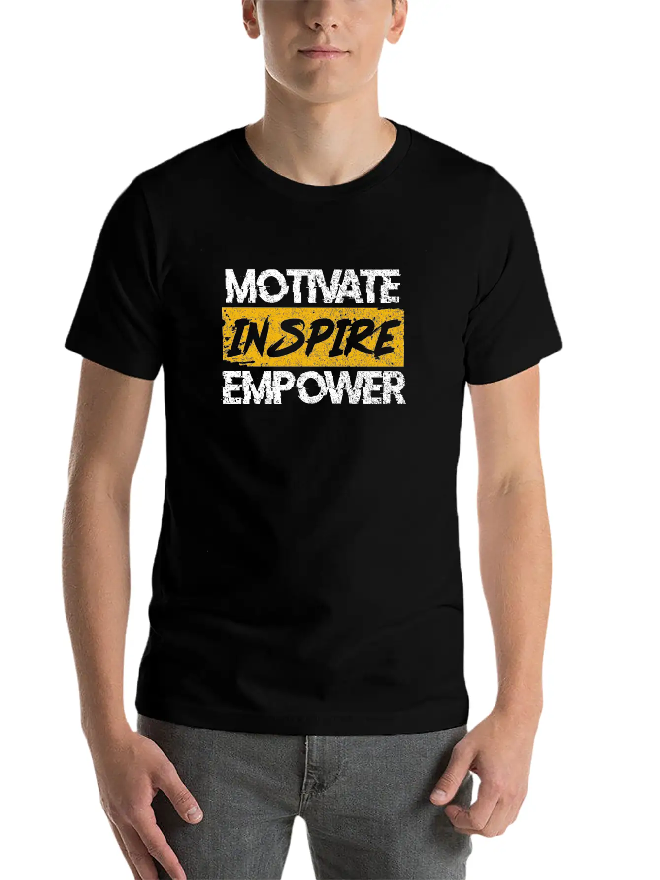 Motivate Inspire Empower Vintage Unisex Casual T-Shirt – Clean Design For Daily Comfort