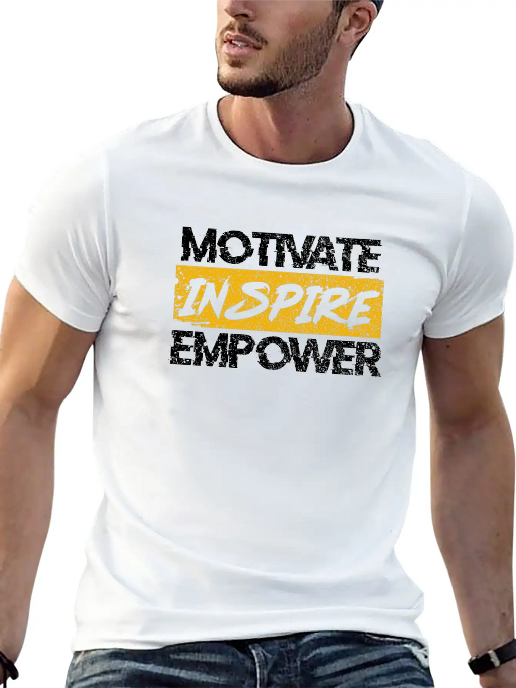 Motivate Inspire Empower Vintage Unisex Casual T-Shirt – Clean Design For Daily Comfort