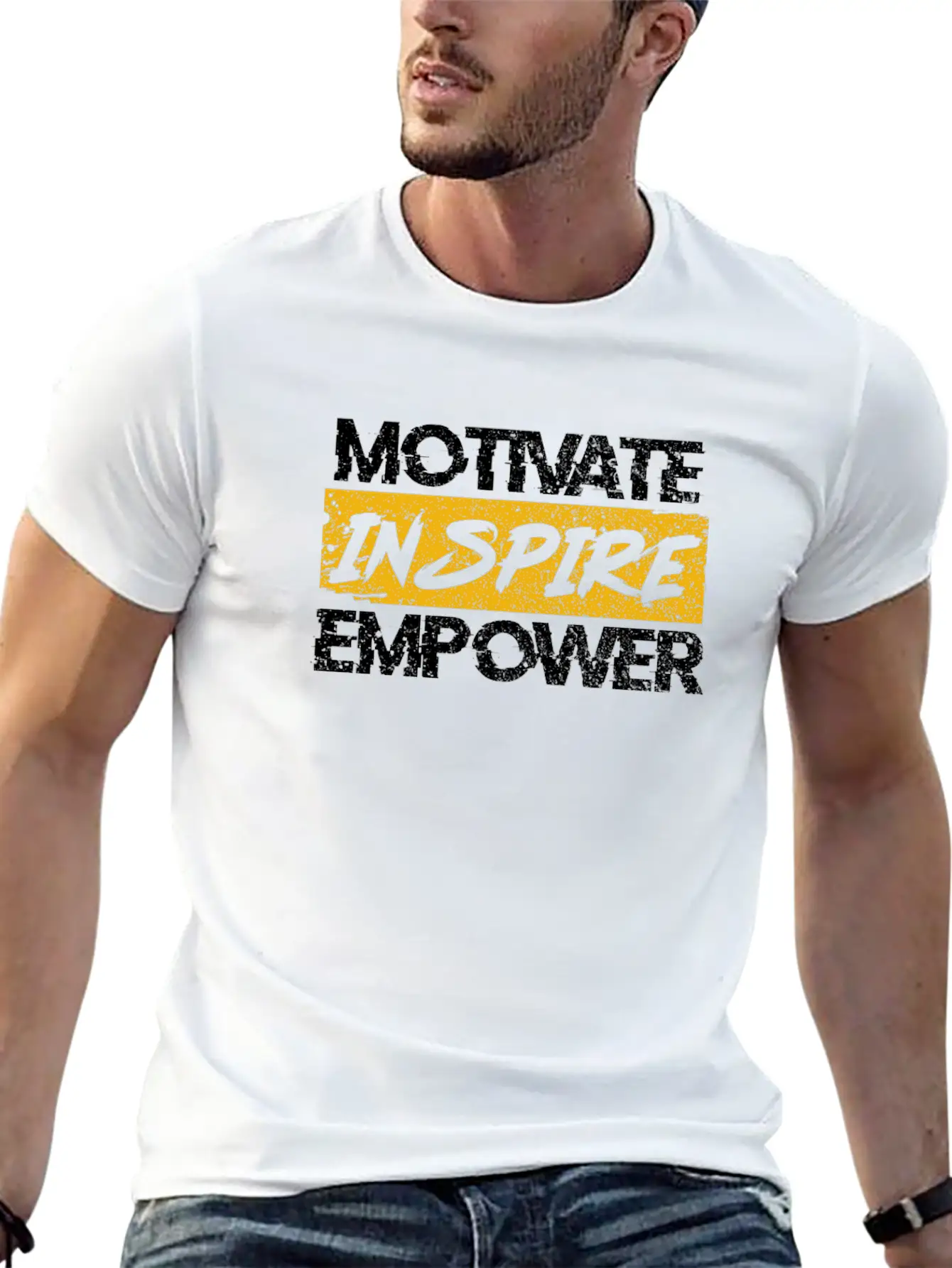 Motivate Inspire Empower Vintage Unisex Casual T-Shirt – Clean Design For Daily Comfort