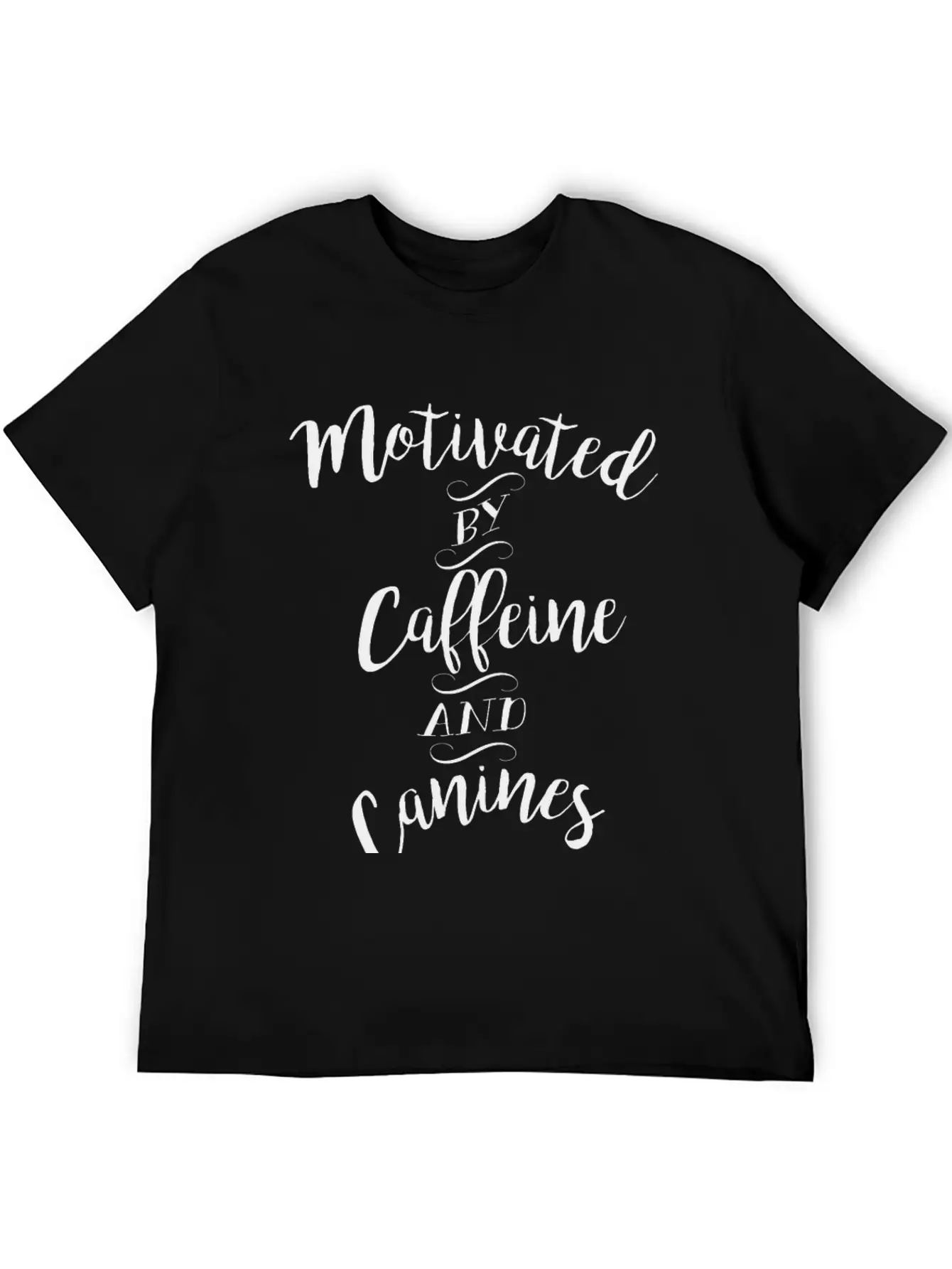 Motivated By Caffeine And Canines - Coffee And Dog Basic Graphic T-Shirt – Daily Comfort In Soft Cotton