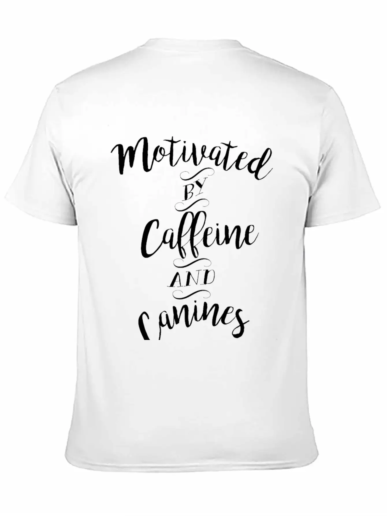 Motivated By Caffeine And Canines - Coffee And Dog Basic Graphic T-Shirt – Daily Comfort In Soft Cotton